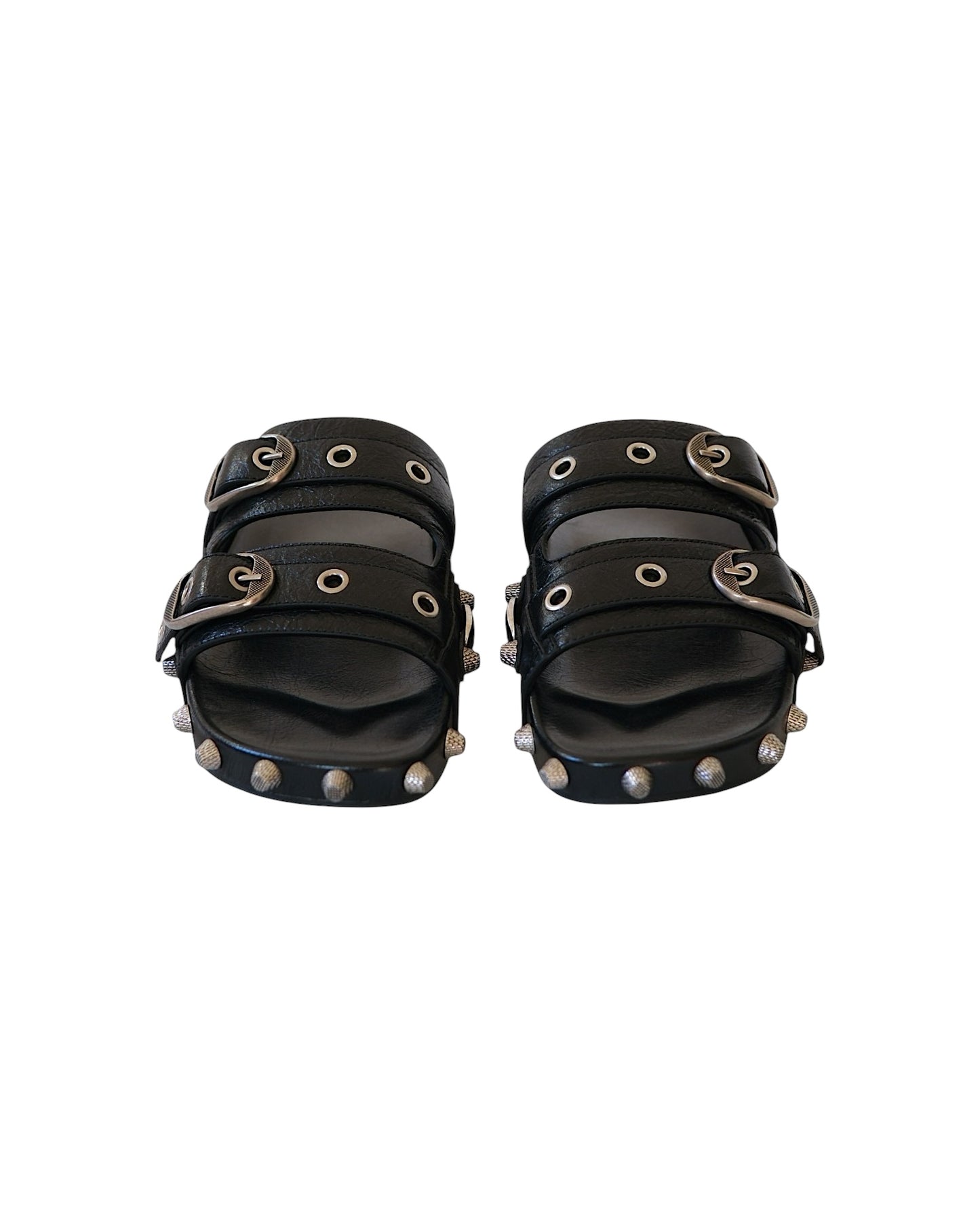 Balenciaga Cagole Studded Buckle Sandal Slide