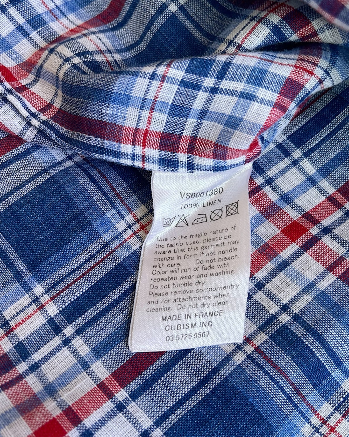 Visvim Plaid Linen Anorak Hooded Pullover