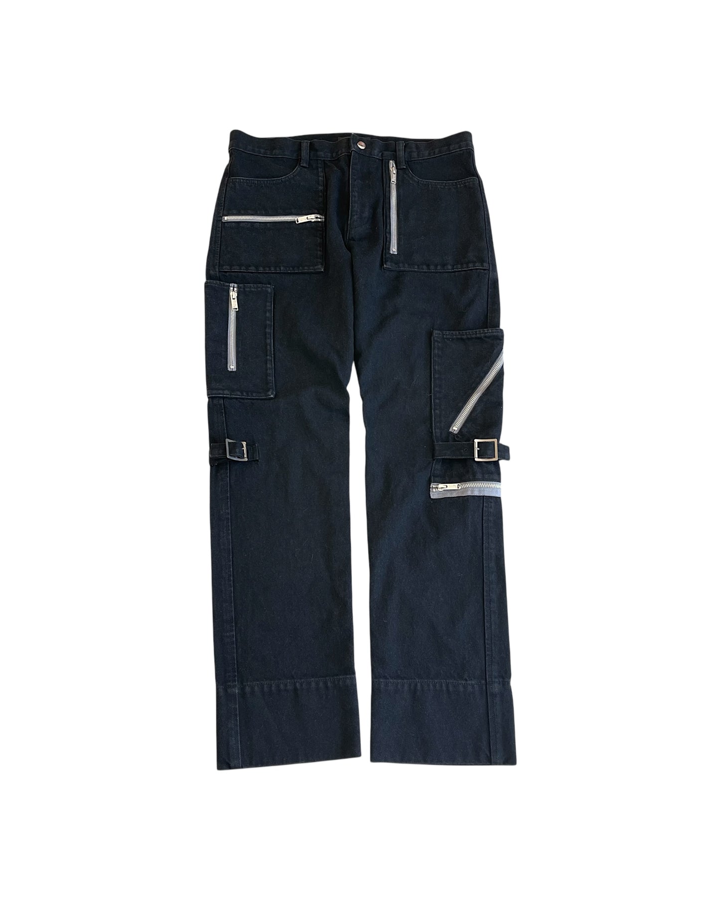 Undercover Multi-Pocket Zipper Bondage Denim Jeans