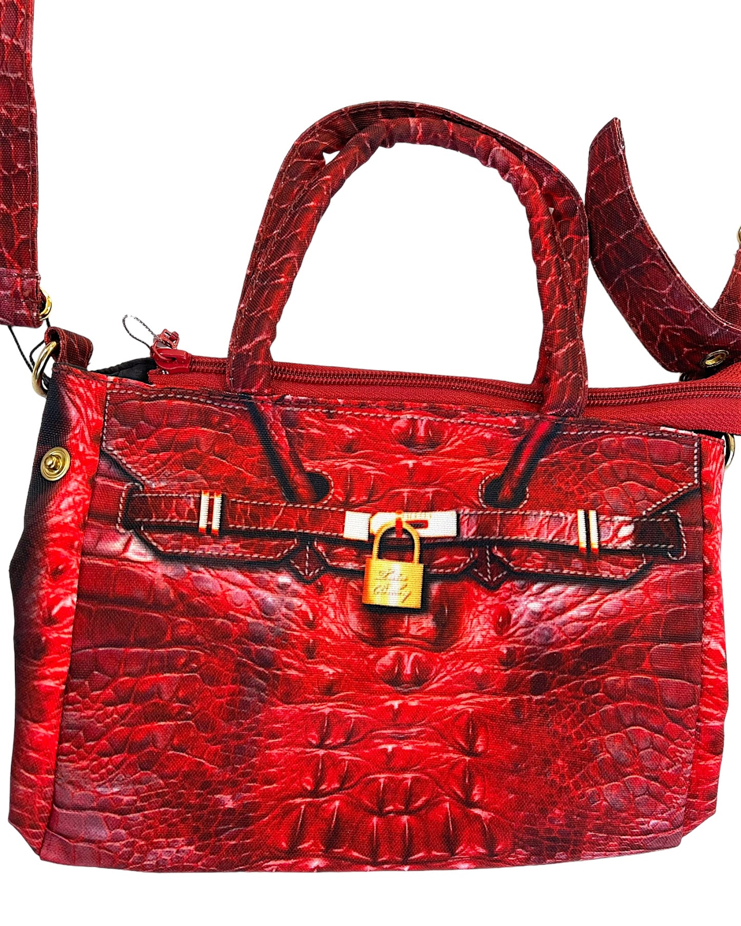 Talking About The Abstraction Illusion Baby Alligator Birkin Print Shoulder Bag