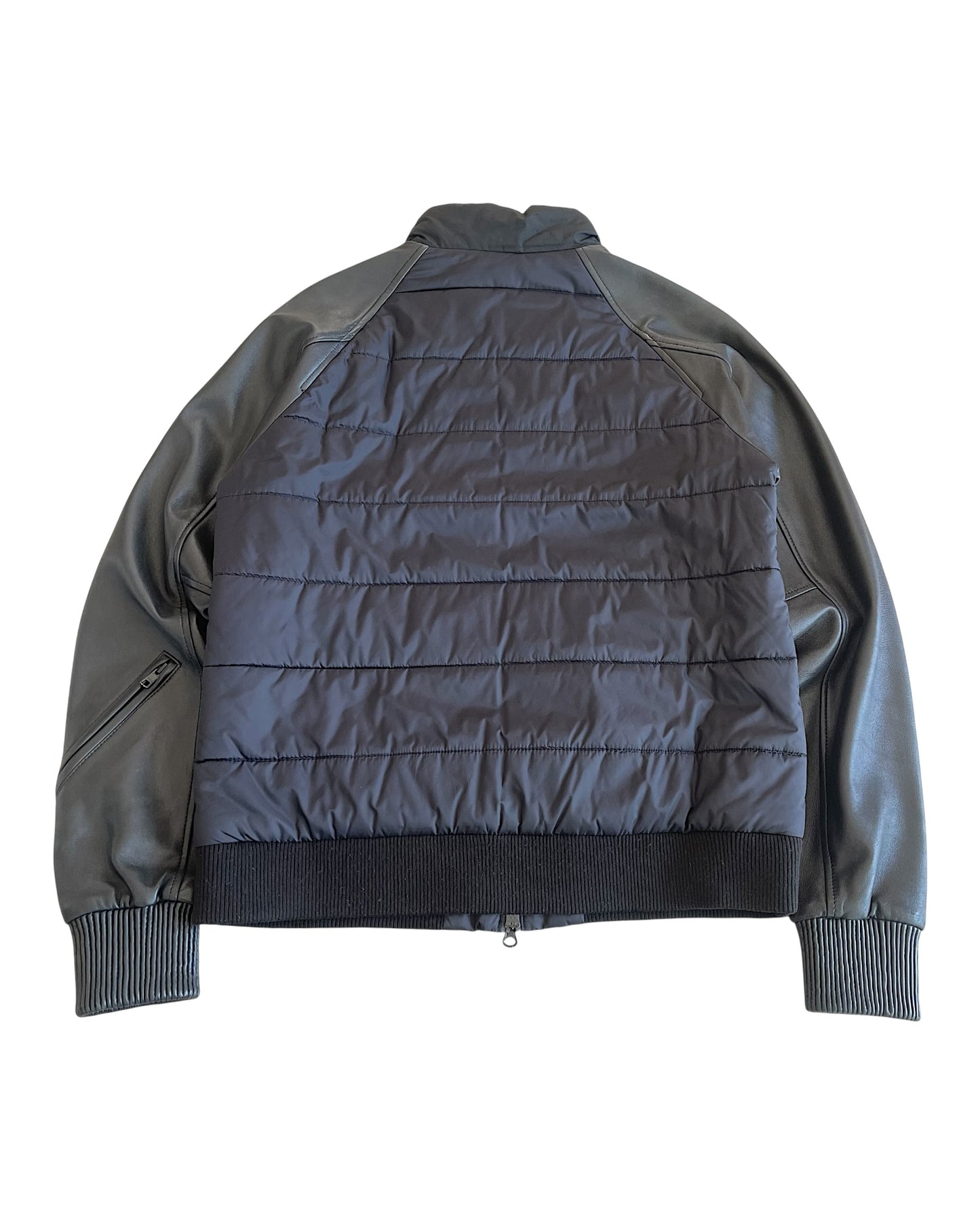 Undercover AW07 Hybrid Nylon Padded Leather Sleeve Jacket