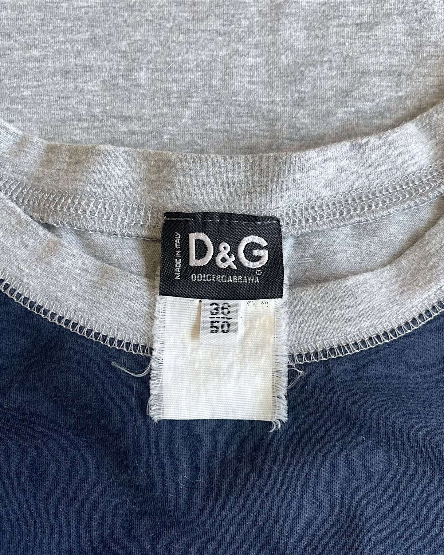 Dolce & Gabbana 2000s London City Graphic Two-Tone T-Shirt
