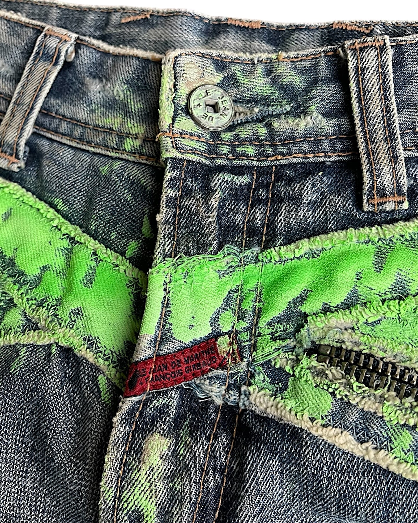 Marithé + François Girbaud X Cross Patch Painted Denim Jeans