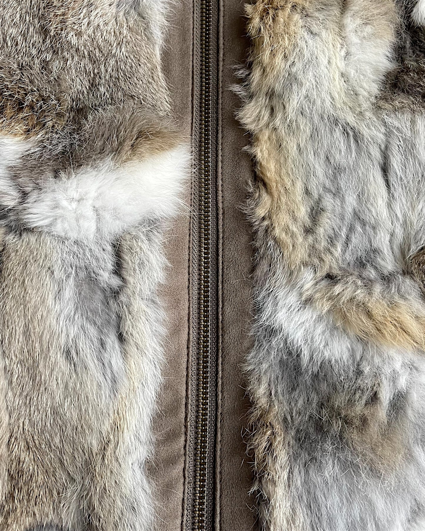 Honeysuckle Rose Rabbit Fur Paisley Lined Piping Trim Vest