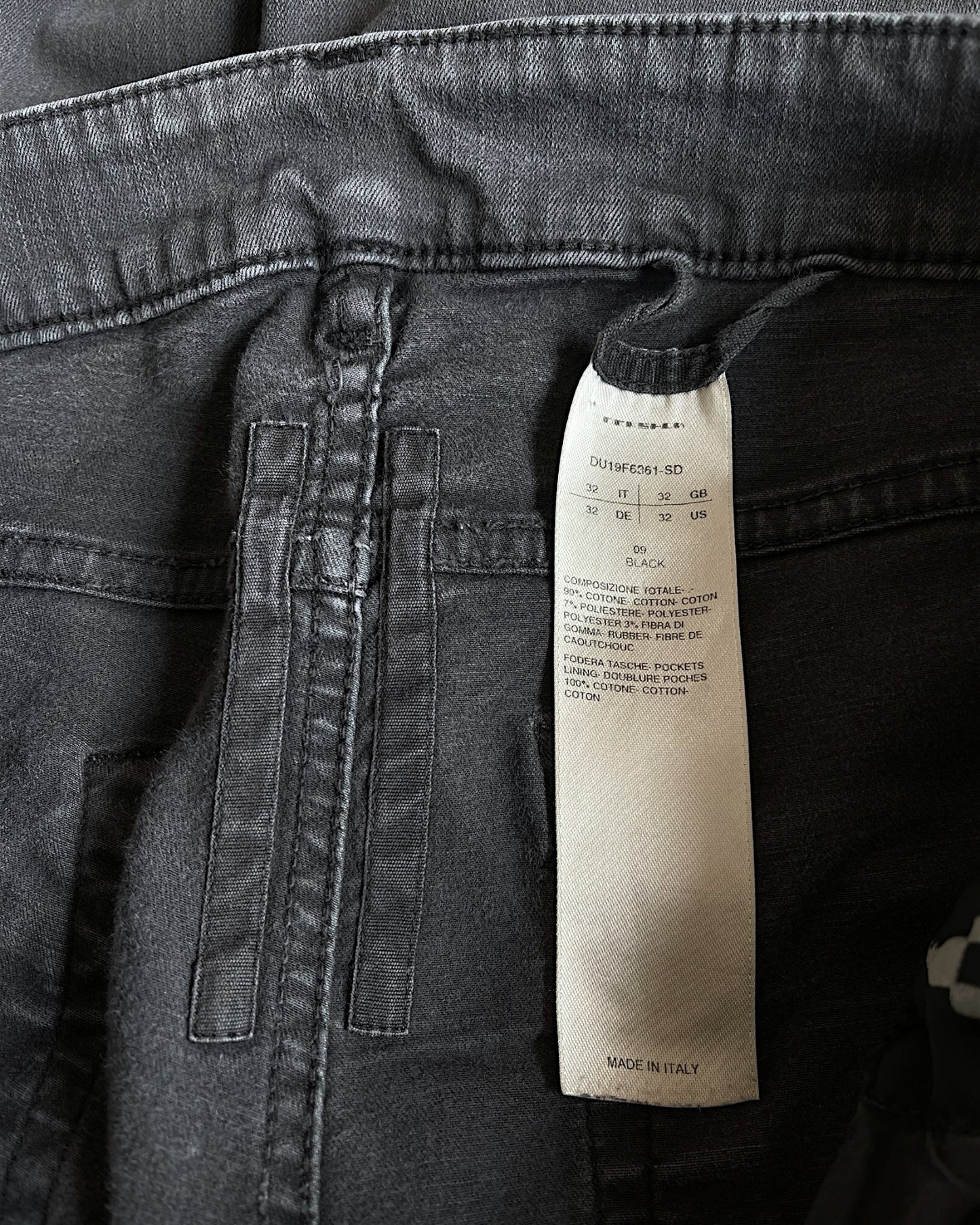 Rick Owens Drkshdw FW19 Faded Black Tyrone Cut Denim Jeans