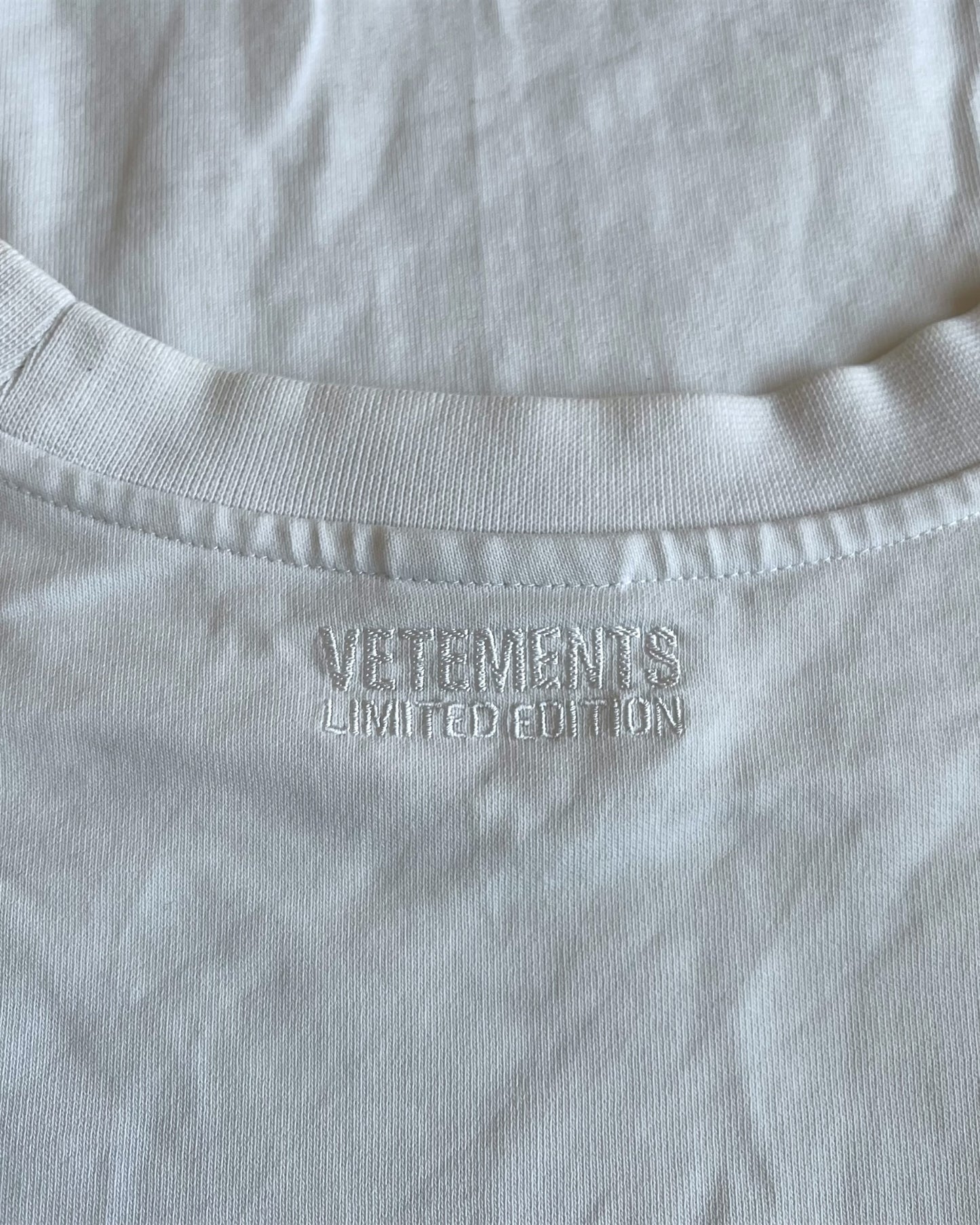 Vetements Pink Logo Oversized Thick Long Sleeve T-Shirt