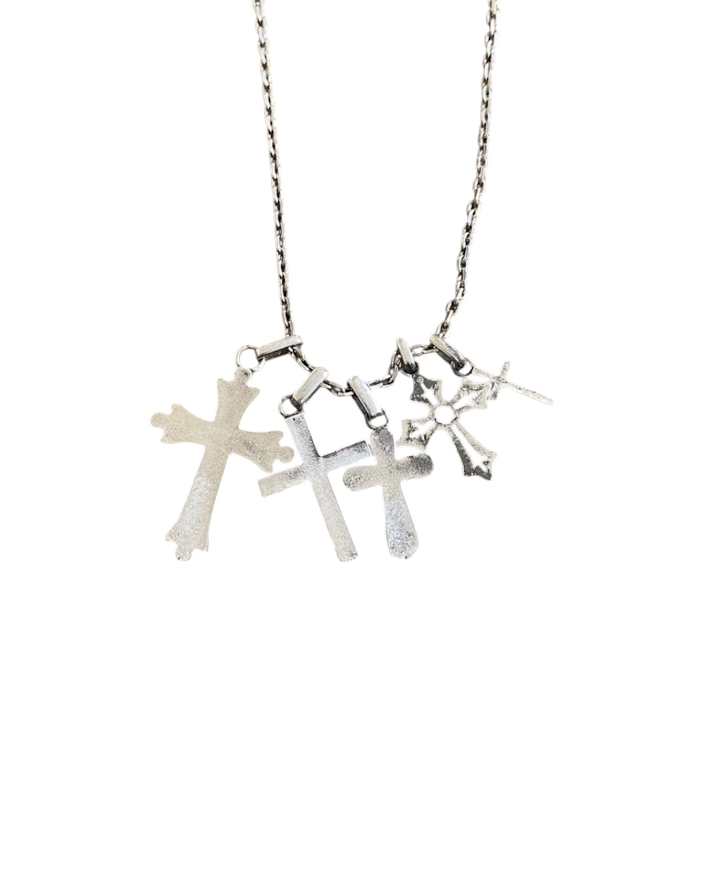 Undercover AW02 "Witch's Cell Division" 925 Silver Multi-Cross Pendants Necklace