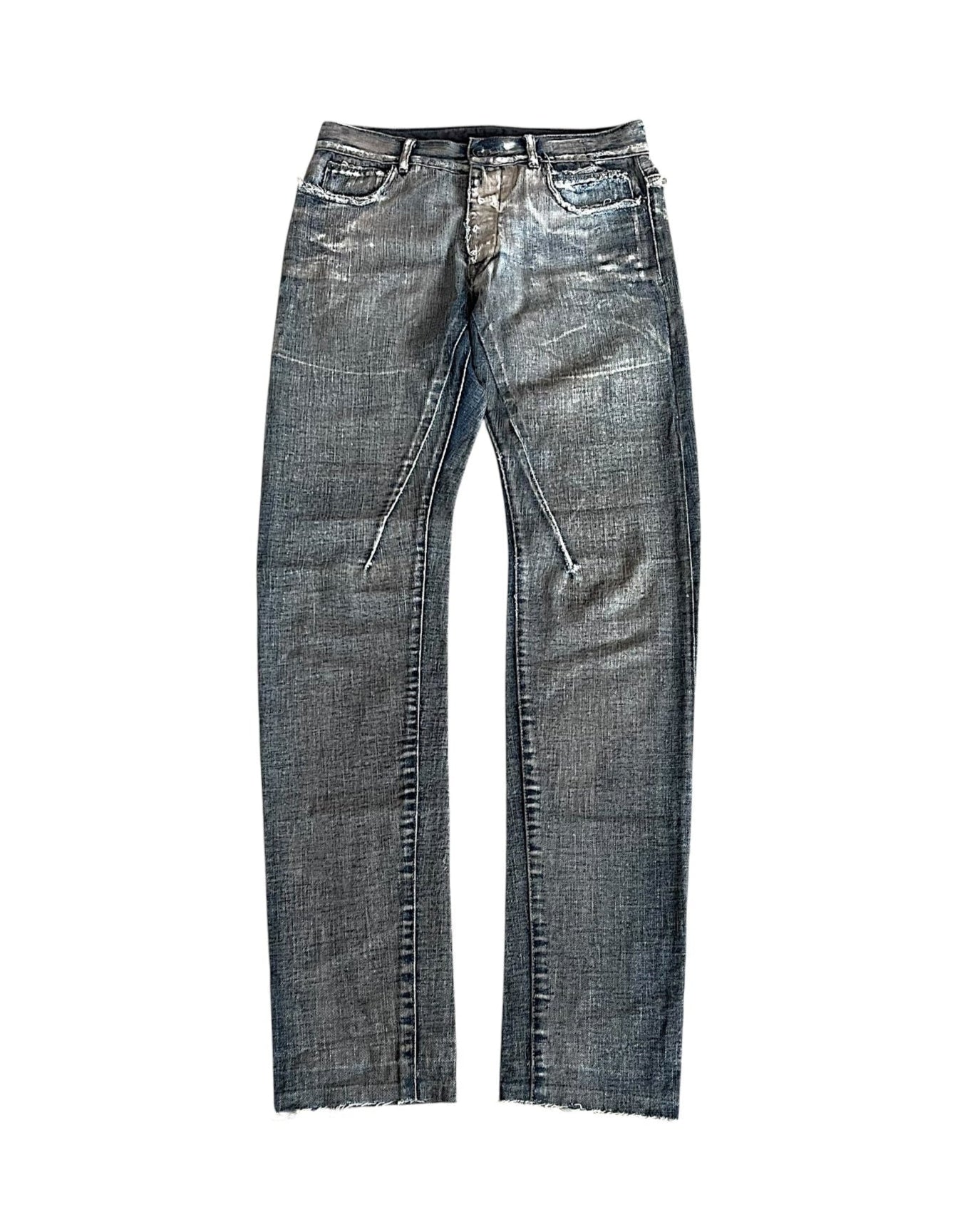 Rick Owens Drkshdw FW12 Dust Detroit Cut Distressed Denim Jeans