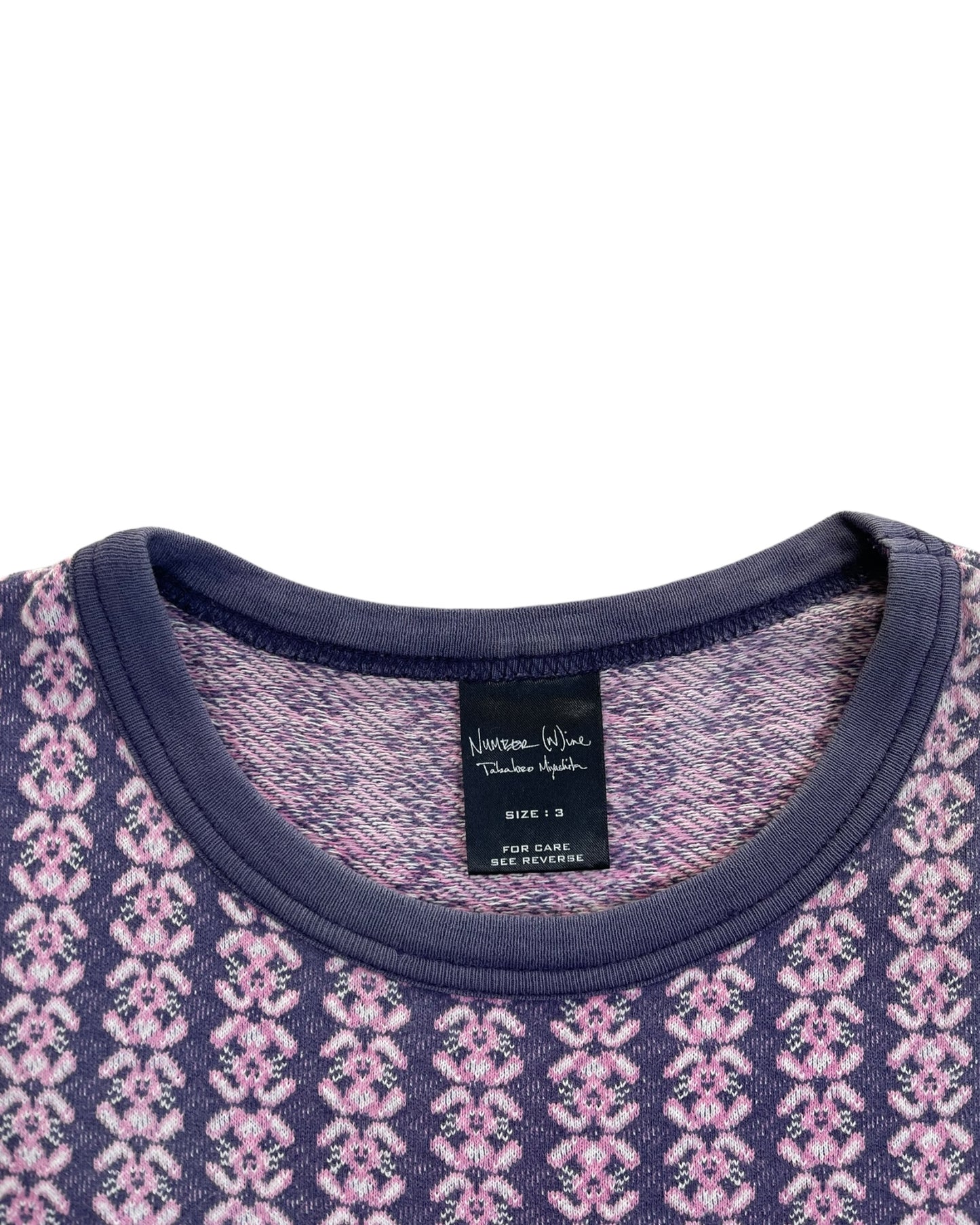 SS/AW 2003 Number (N)ine "Touch Me I'm Sick" Bunny Rabbit Intarsia Knit Top
