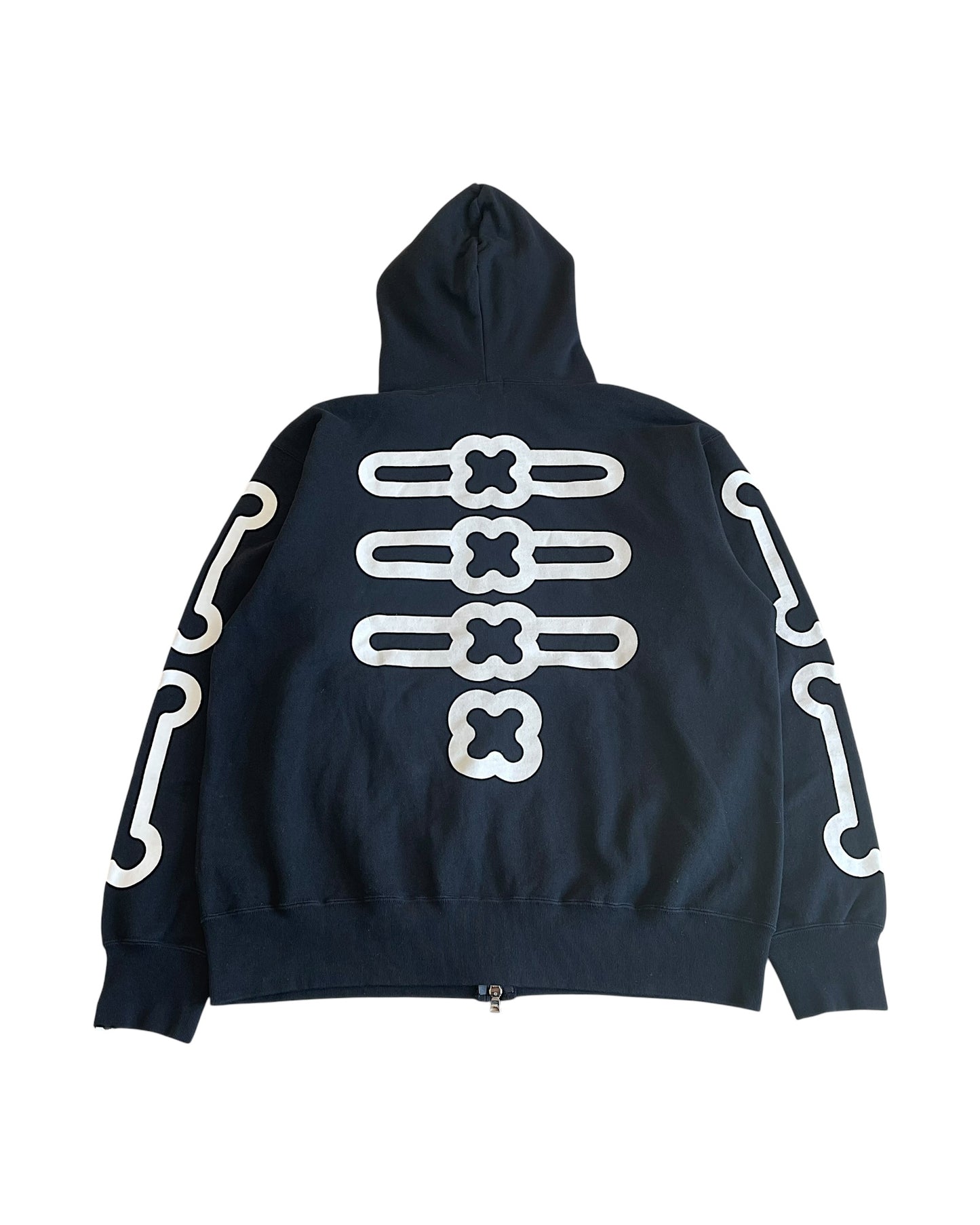 Bape Baby Milo 2006 Skeleton Bones Full Zip Hoodie Sweatshirt