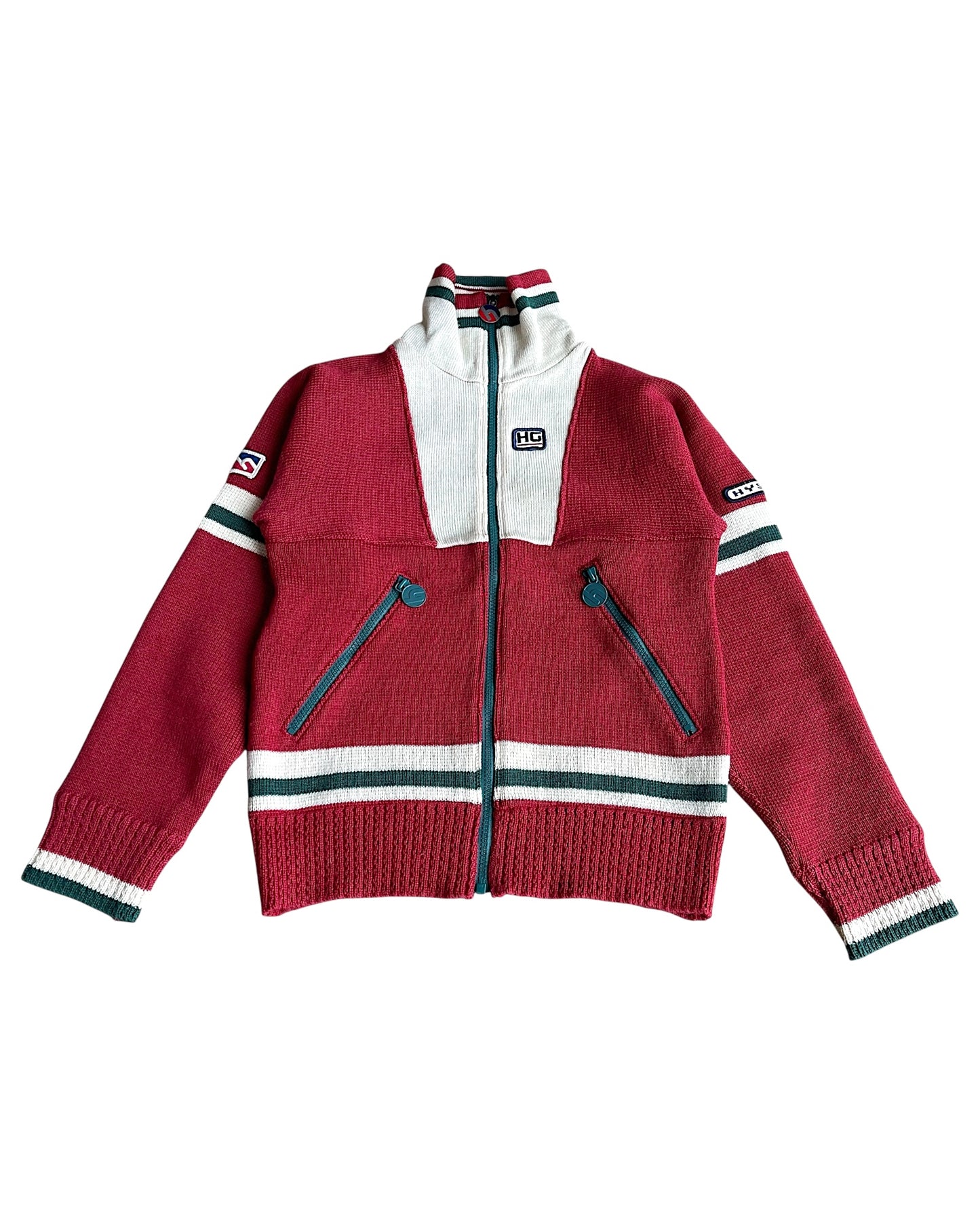 Hysteric Glamour 2000s Embroidery Patches Drivers Knit Jacket