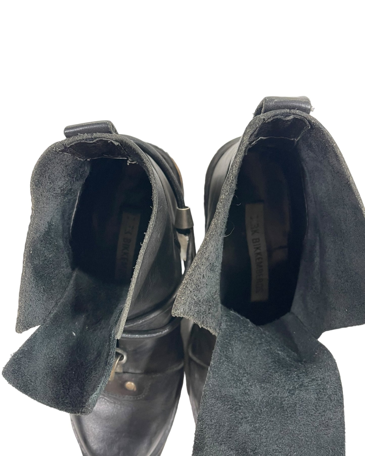 Dirk Bikkembergs AW97 Steel Heel Bungee Cord Leather Boots