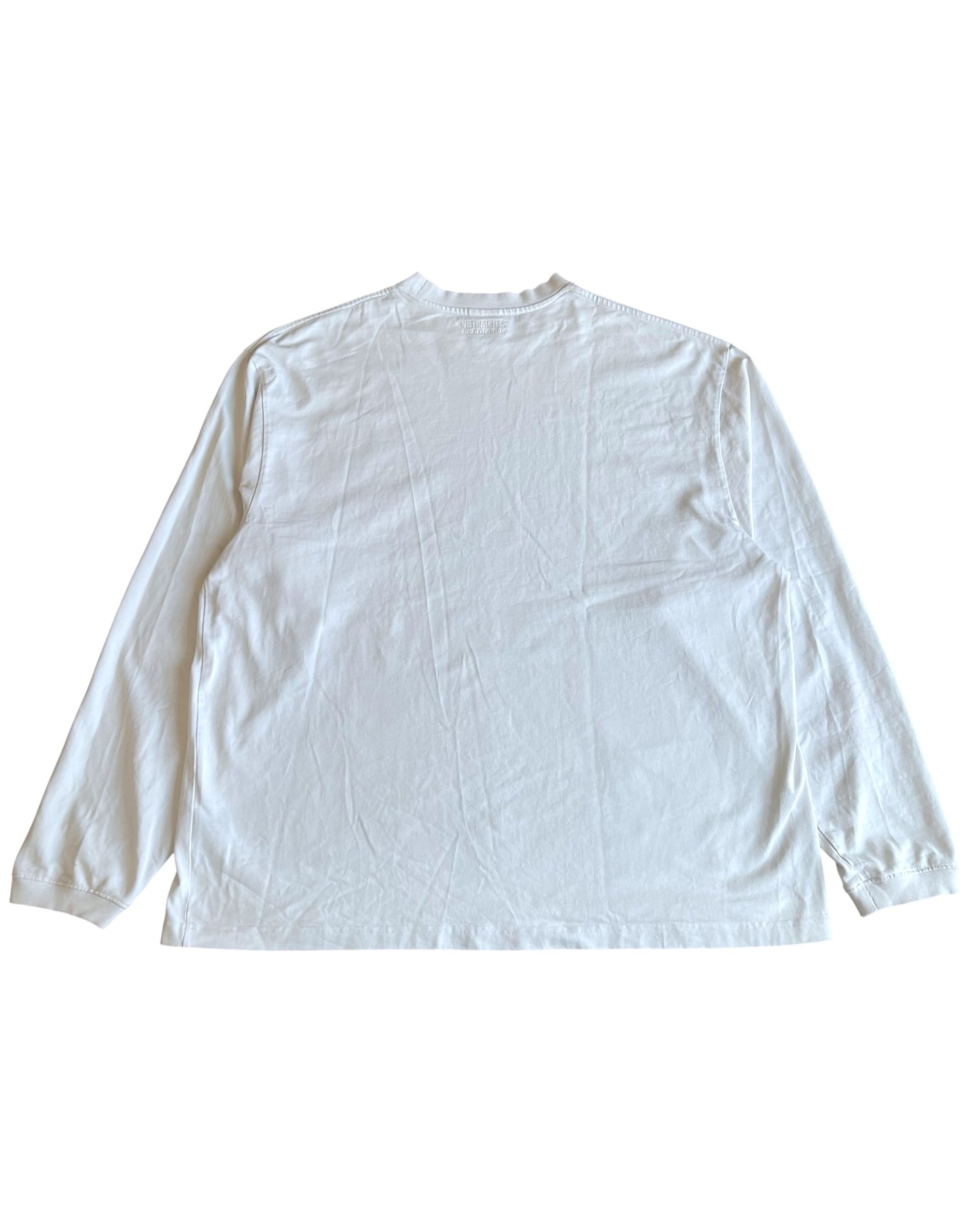 Vetements Pink Logo Oversized Thick Long Sleeve T-Shirt