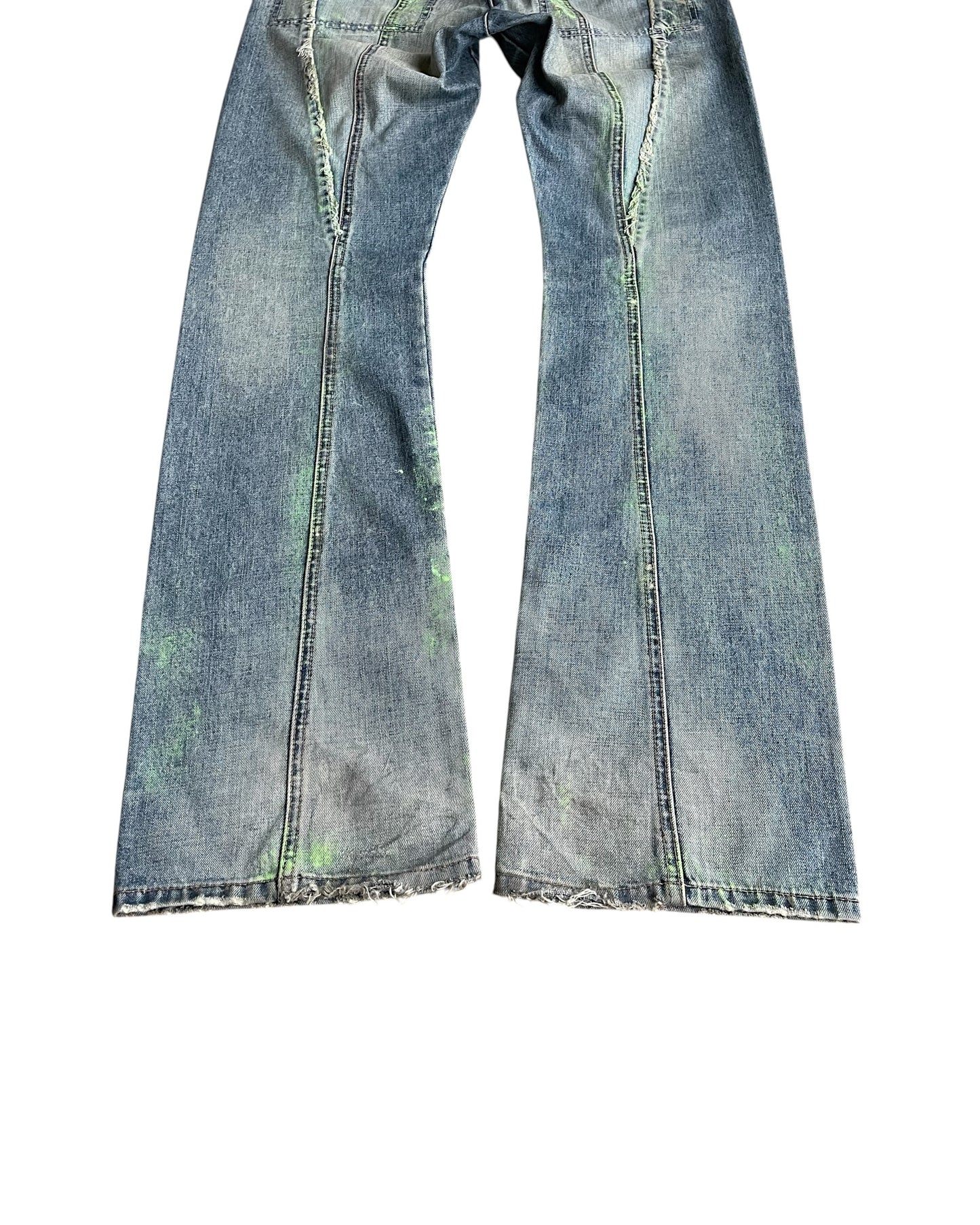 Marithé + François Girbaud X Cross Patch Painted Denim Jeans