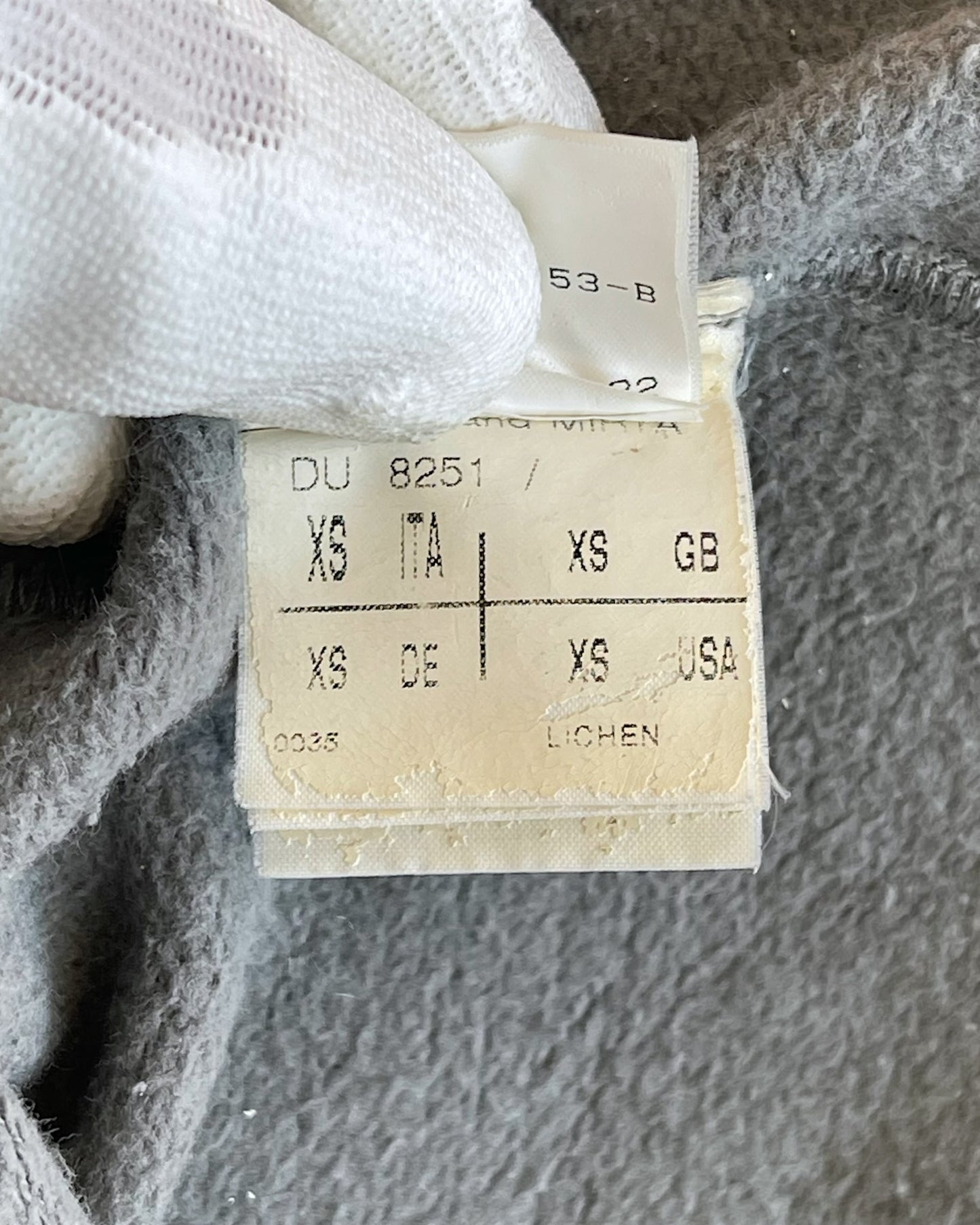 Rick Owens Drkshdw 2000s Olmar & Mirta Lichen Dust Long Hoodie