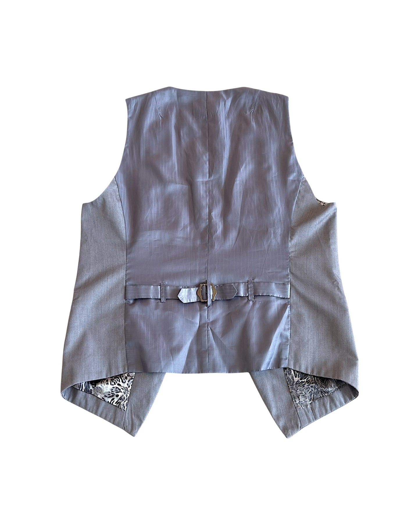 Tornado Mart Studded Poly/Rayon Blend Belted Vest