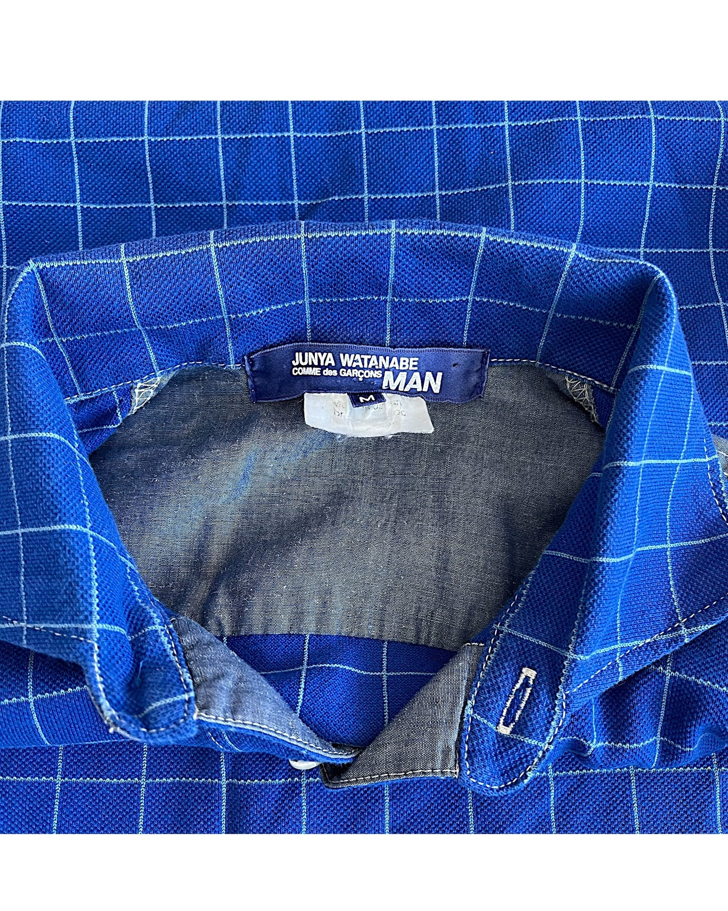 Junya Watanabe SS14 Snap Button Pocket Grid Polo Shirt