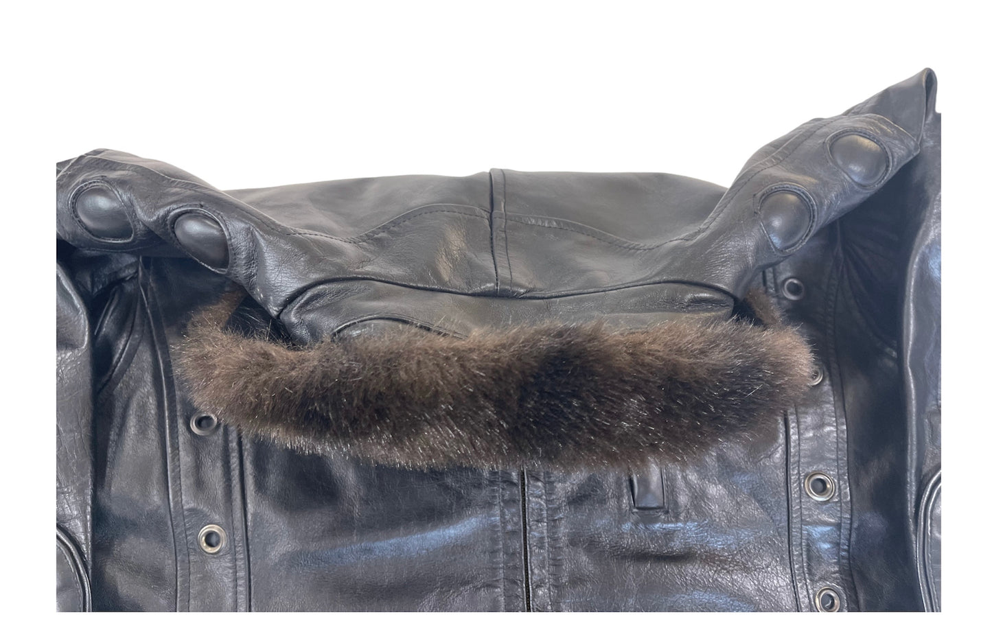 Yoshiyuki Konishi Padded Leather Eyelet Motorcycle Jacket