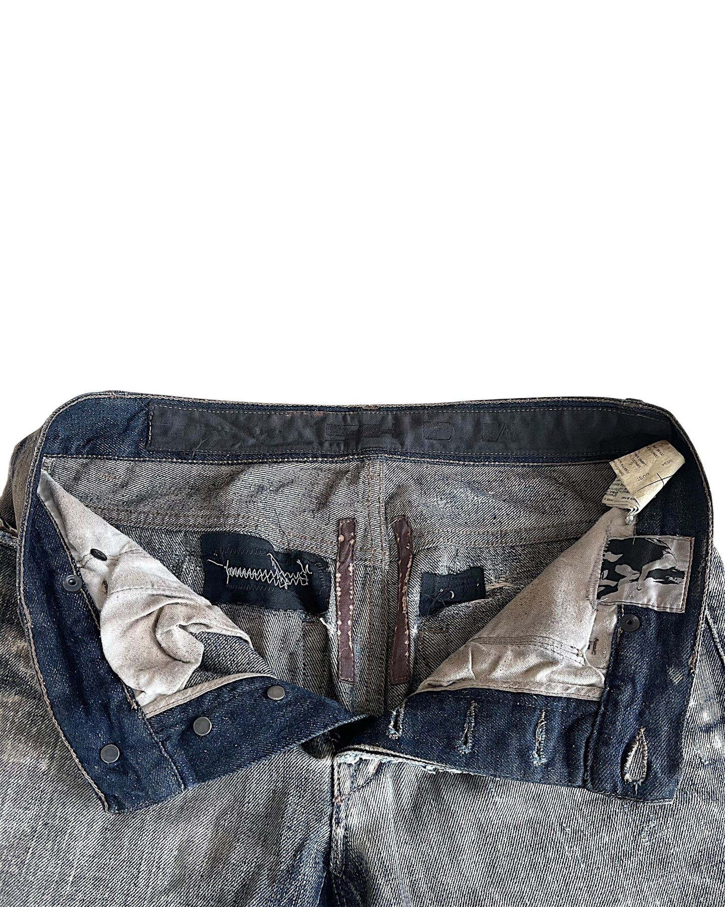 Rick Owens Drkshdw FW12 Dust Detroit Cut Distressed Denim Jeans