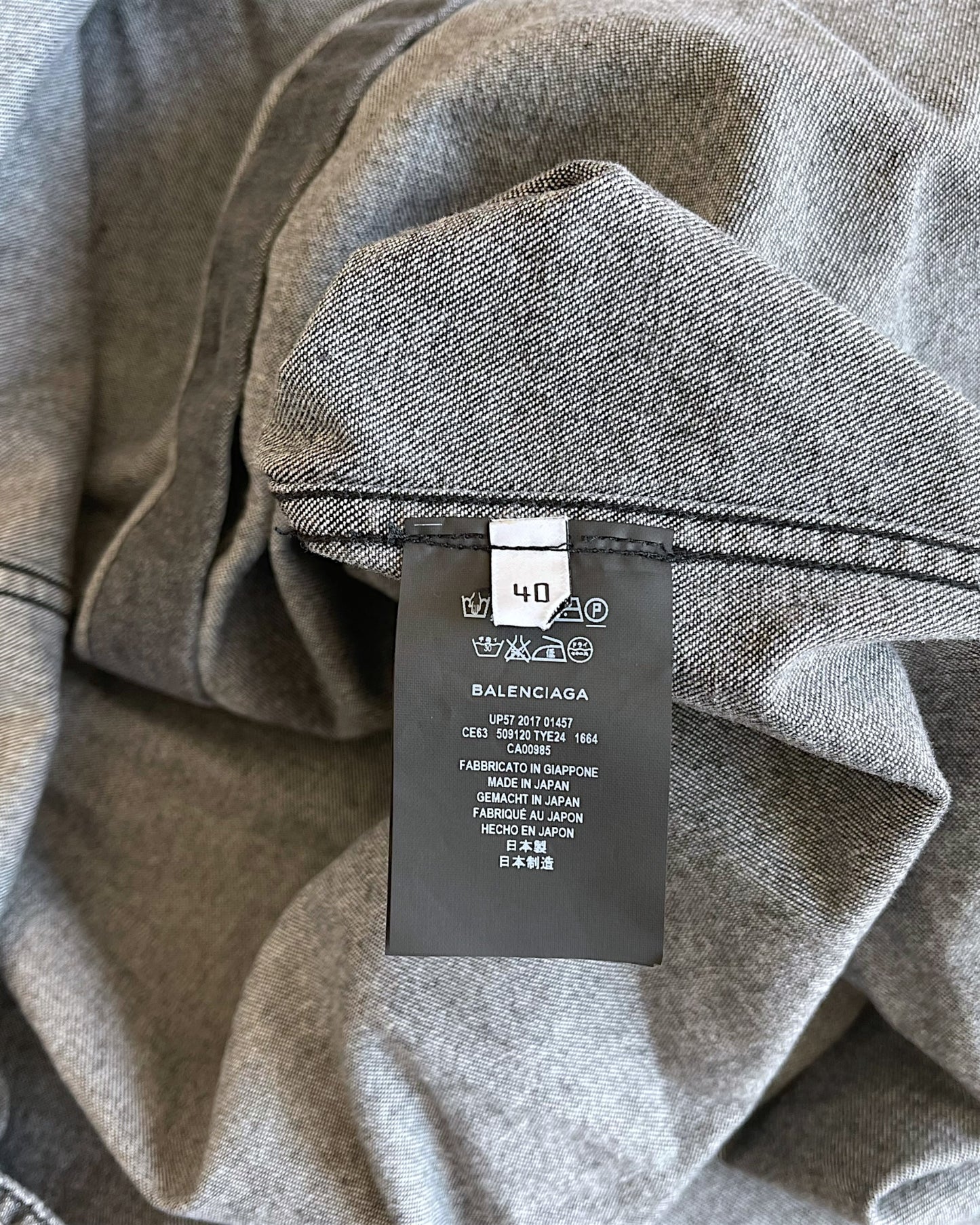 Balenciaga SS17 Europe Oversized Sleeveless Denim Shirt