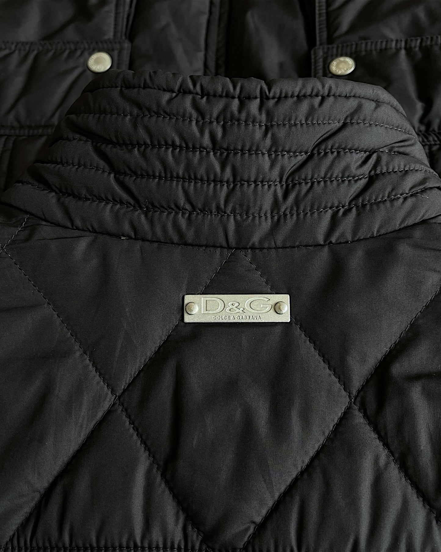 Dolce & Gabbana 2000s Multi-Pocket Down Puffer Vest Jacket