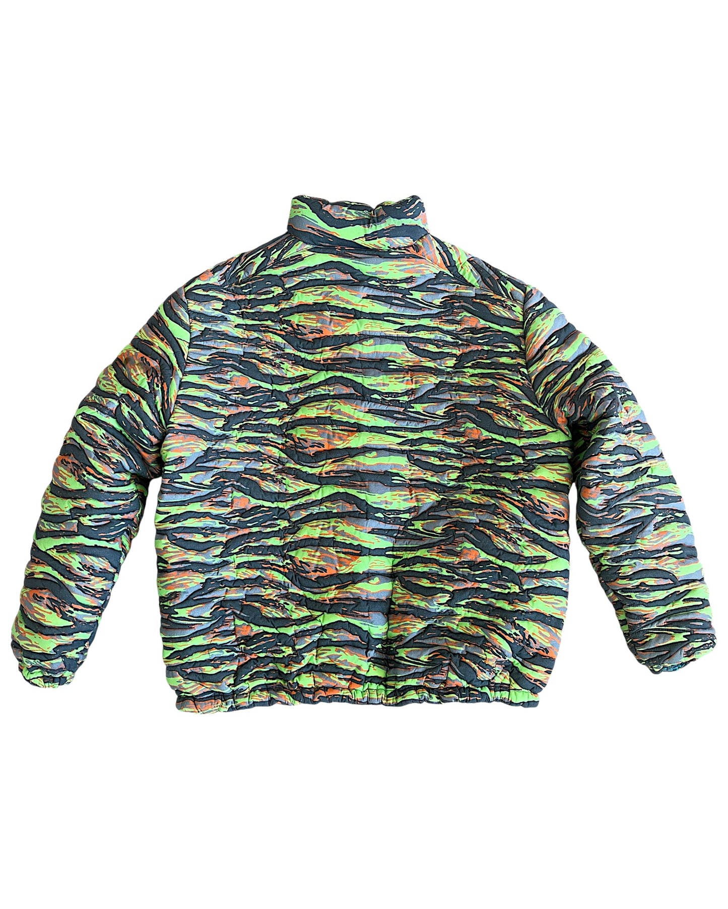 ERL Quilted Tiger Camo Pattern Down Puffer Jacket