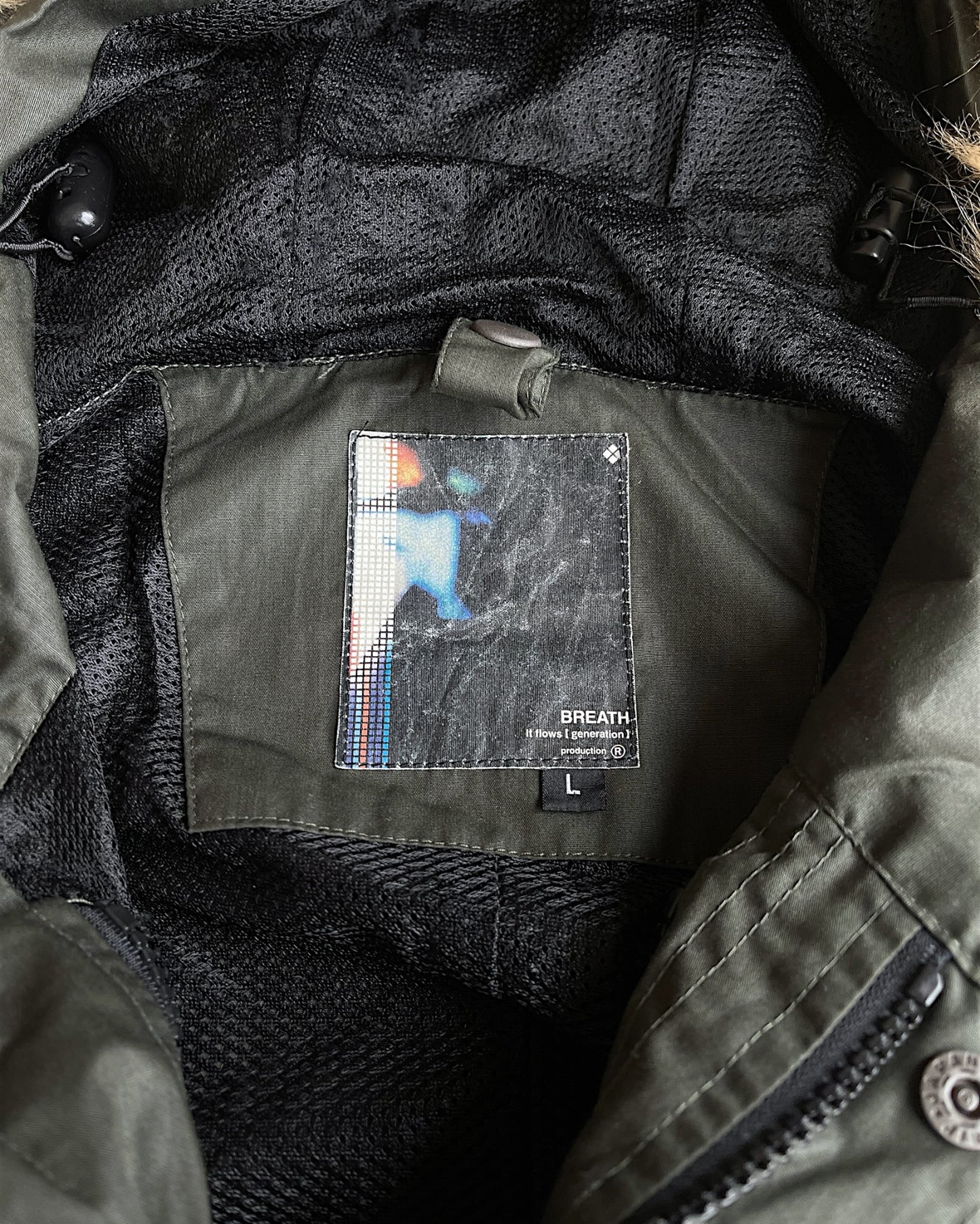 Breath Arabic Fur Fishtail Parka & Sweatshirt Bomber Patches Jacket