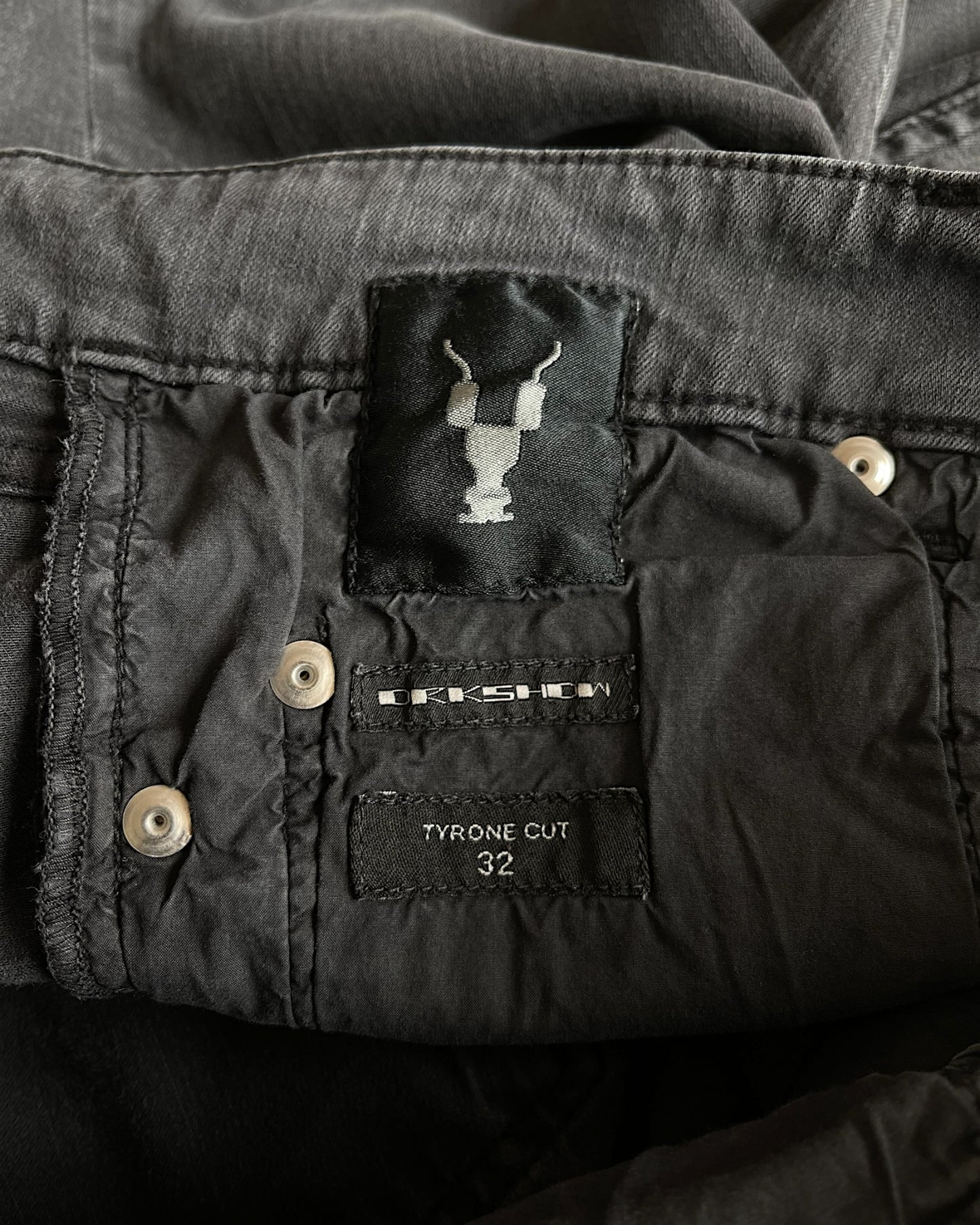 Rick Owens Drkshdw FW19 Faded Black Tyrone Cut Denim Jeans