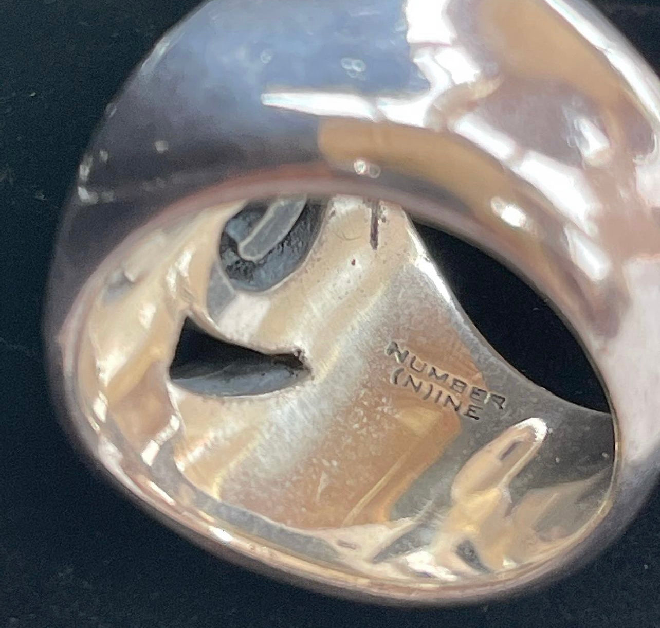 SS2007 Number (N)ine x Magical Design “About A Boy” Black Diamond .925 Silver Ring
