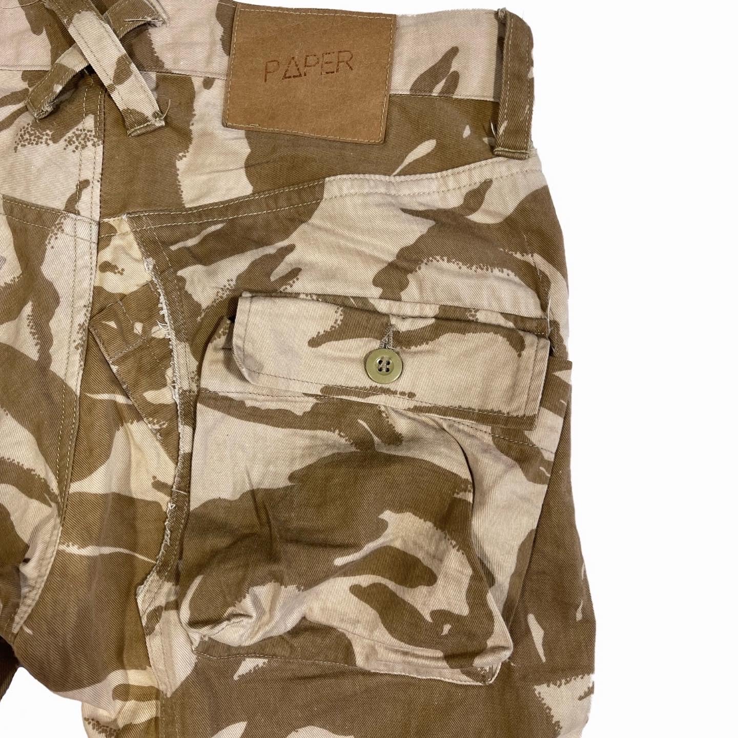 20471120 SS01 PAPER Reconstructed Cargo Desert Camo Pants