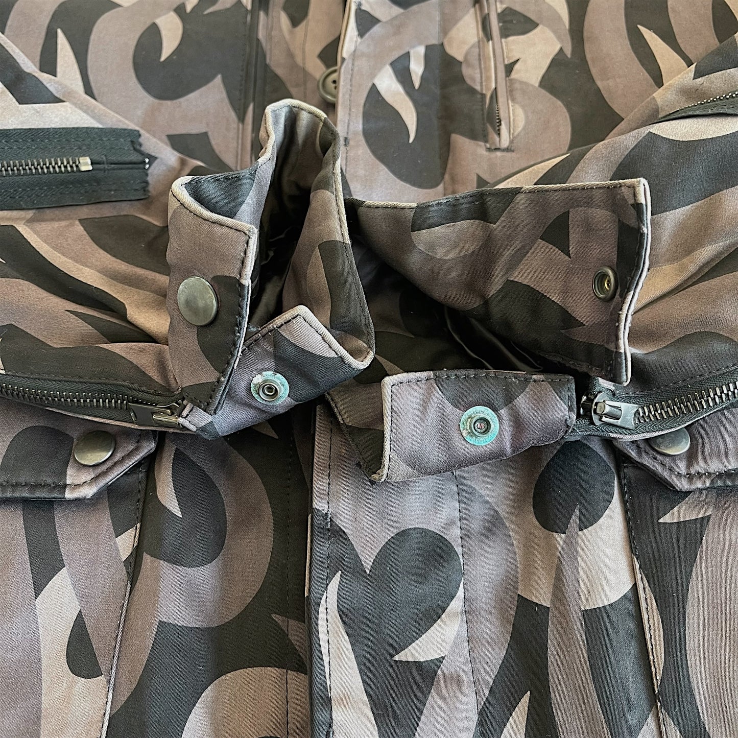 Number (N)ine AW2004 "Give Peace A Chance" Tribal Heart Camo Down Jacket