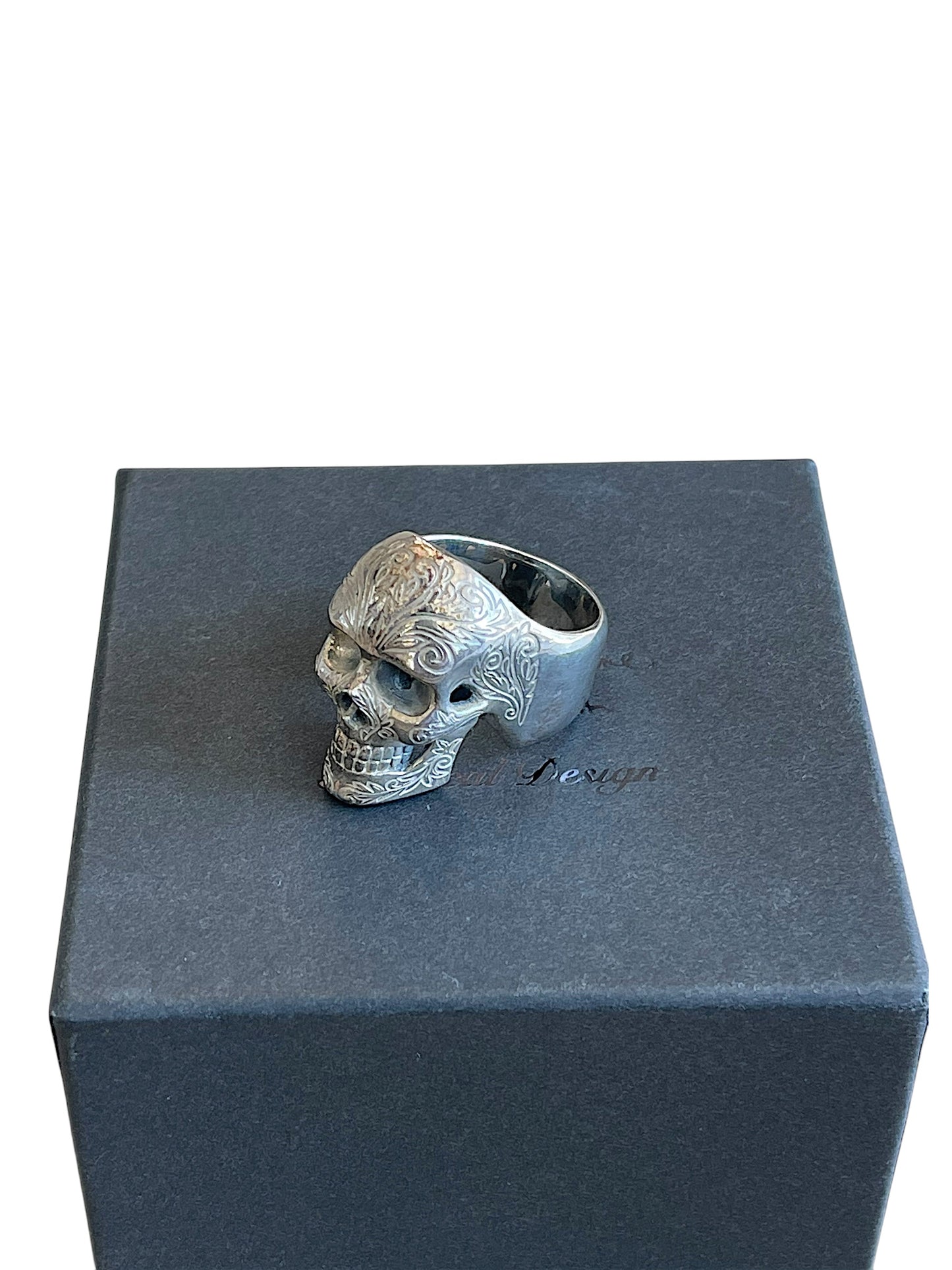 Number (N)ine AW07 'Love God Murder' Magical Design Skull .925 Silver Ring