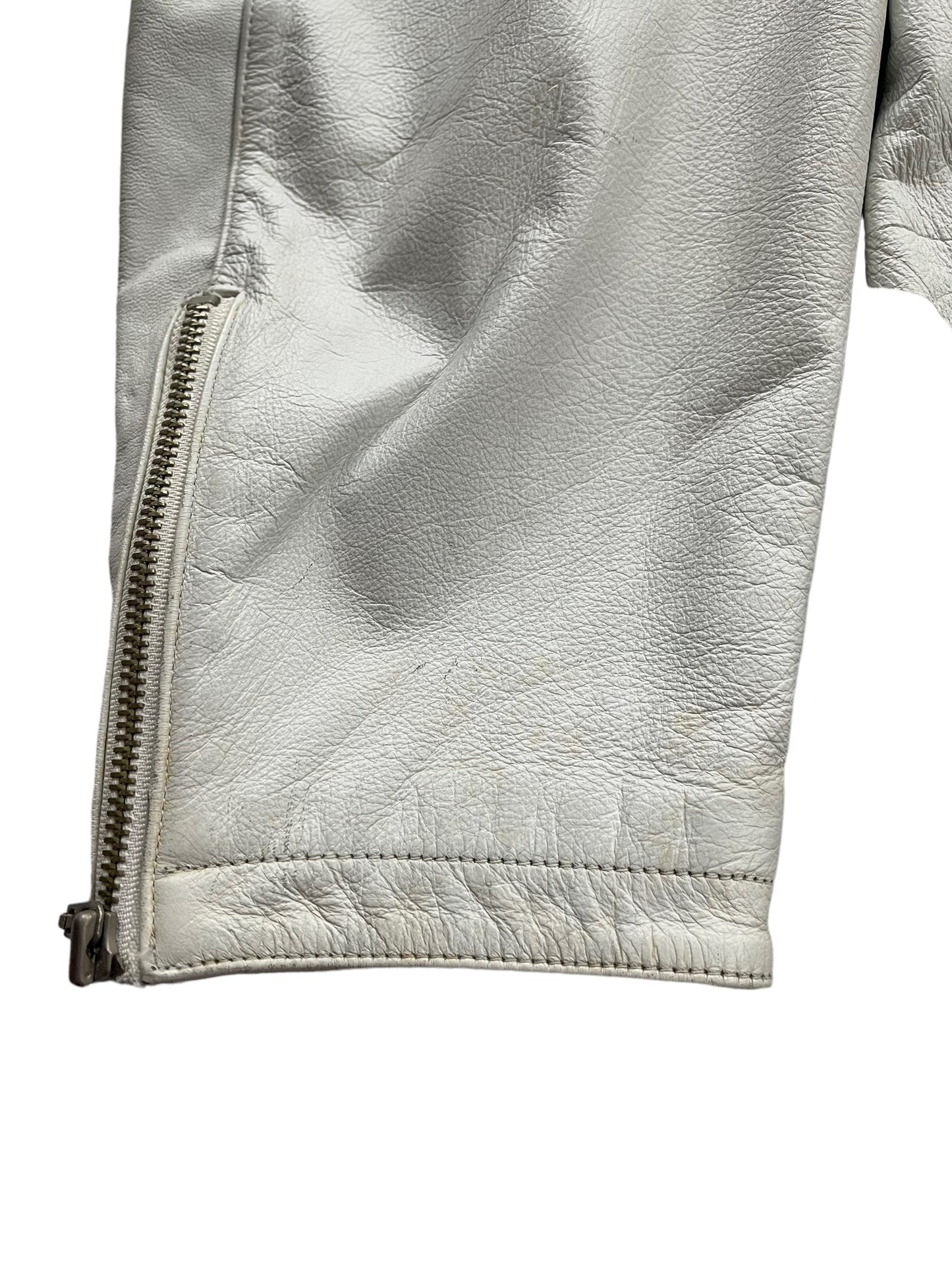 2000s Katharine Hamnett London High Neck Leather Blouson Jacket