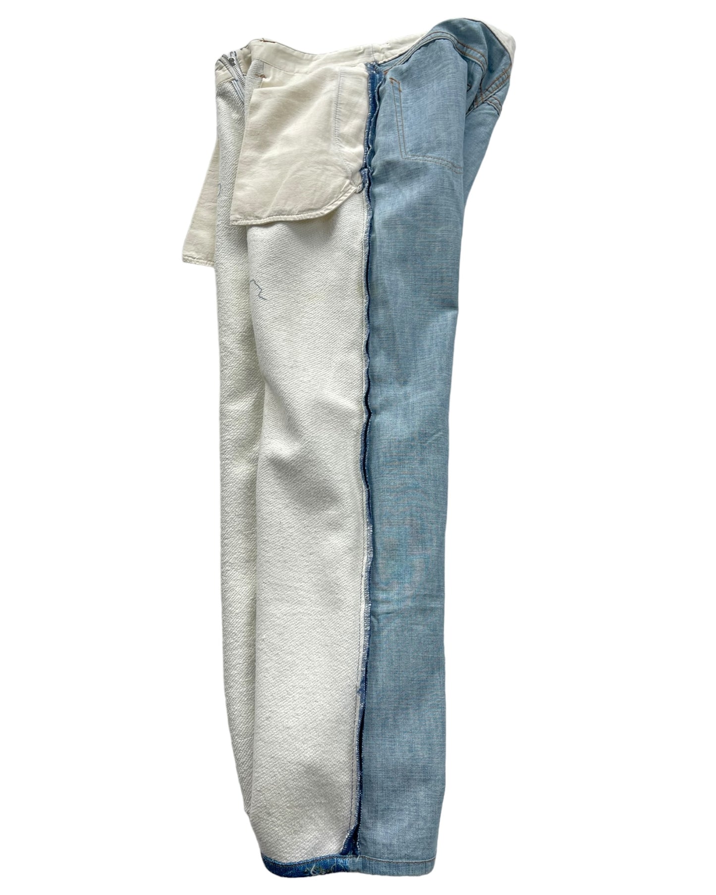 Talking About The Abstraction Trompe l'oeil Distressed Dirt Illusion Print Hybrid Denim
