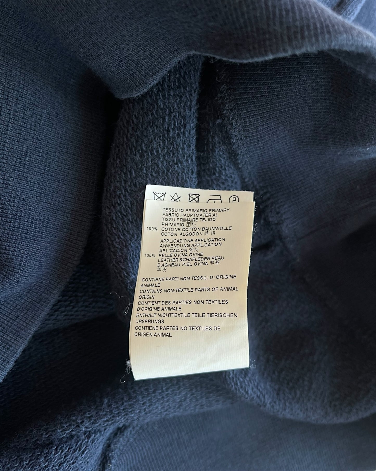 Maison Margiela SS15 Leather Elbow Patch Hoodie
