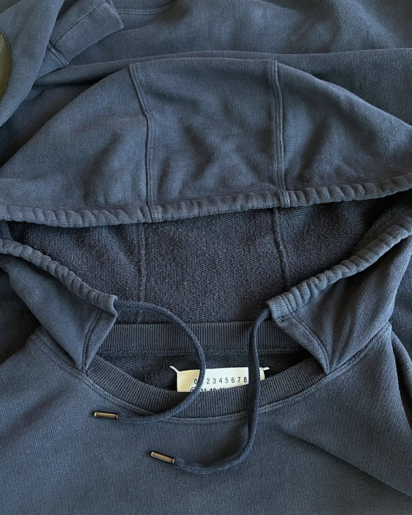 Maison Margiela SS15 Leather Elbow Patch Hoodie