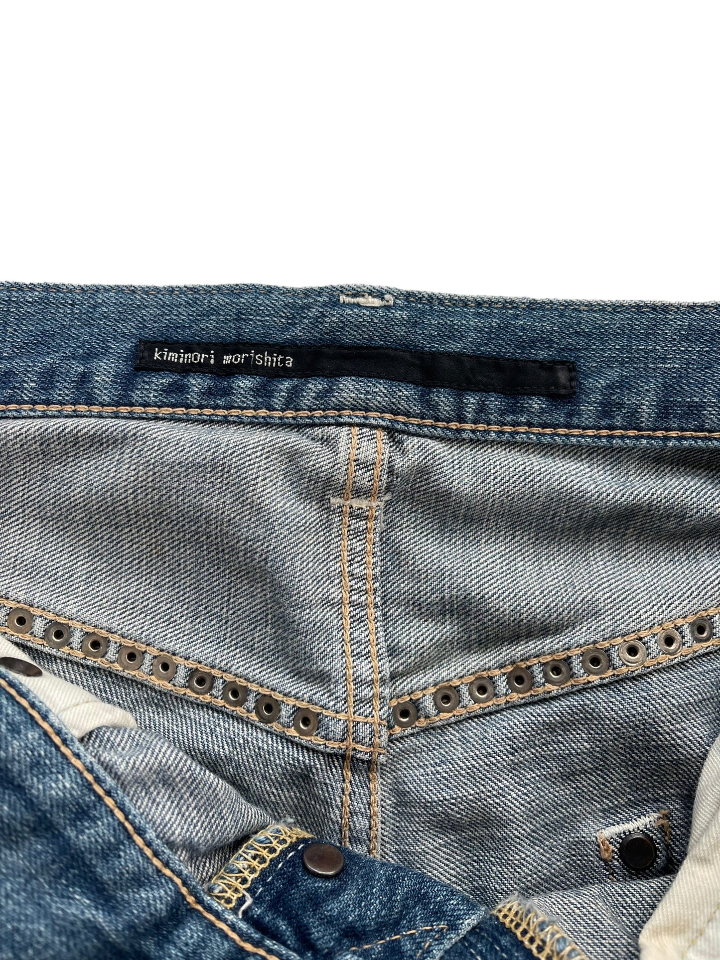 2000s Kiminori Morishita Cashmere Wrapped Studs Repair Denim