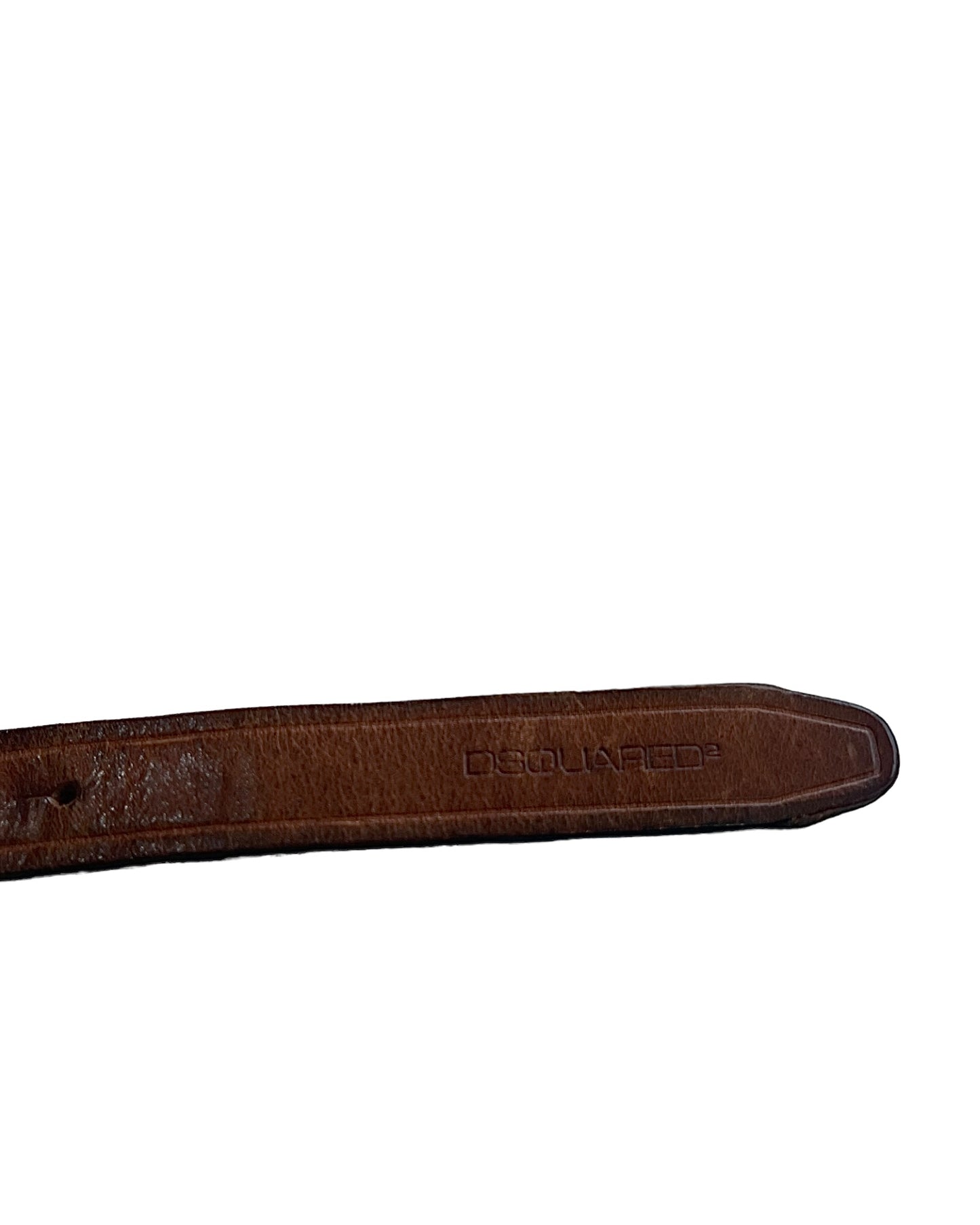 Dsquared2 2000s Buckle Thin Knot Leather Belt