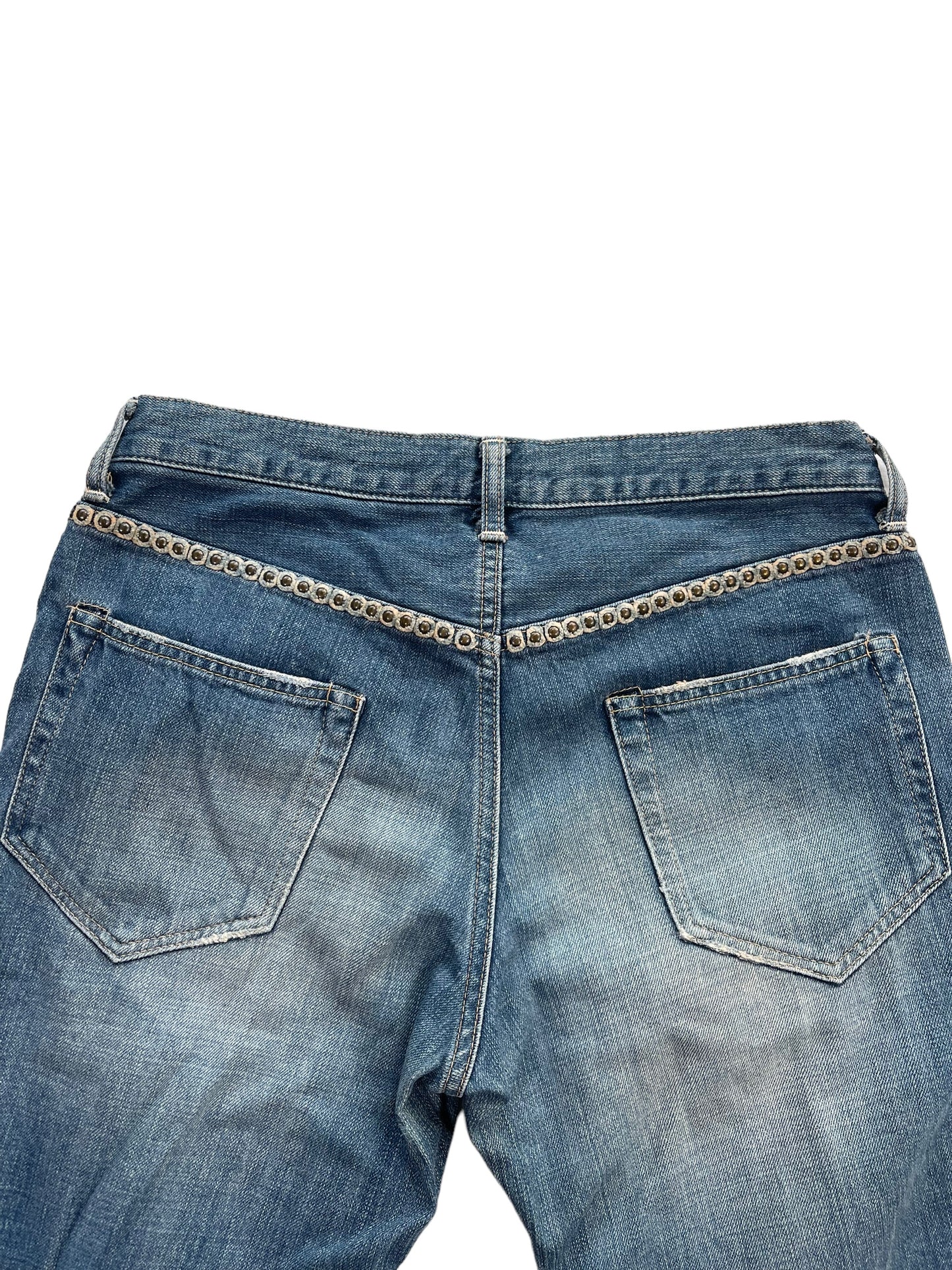 2000s Kiminori Morishita Cashmere Wrapped Studs Repair Denim