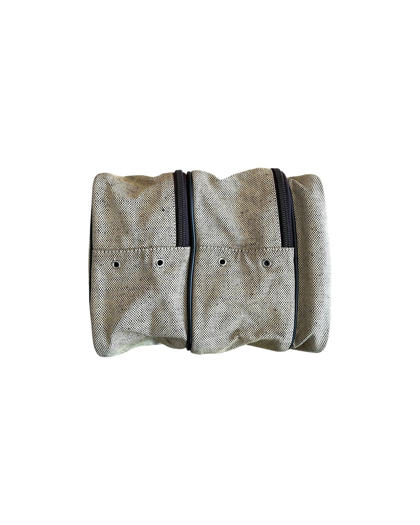 Prada Sport 2000s Leather Trim Expandable Clutch Canvas Bag
