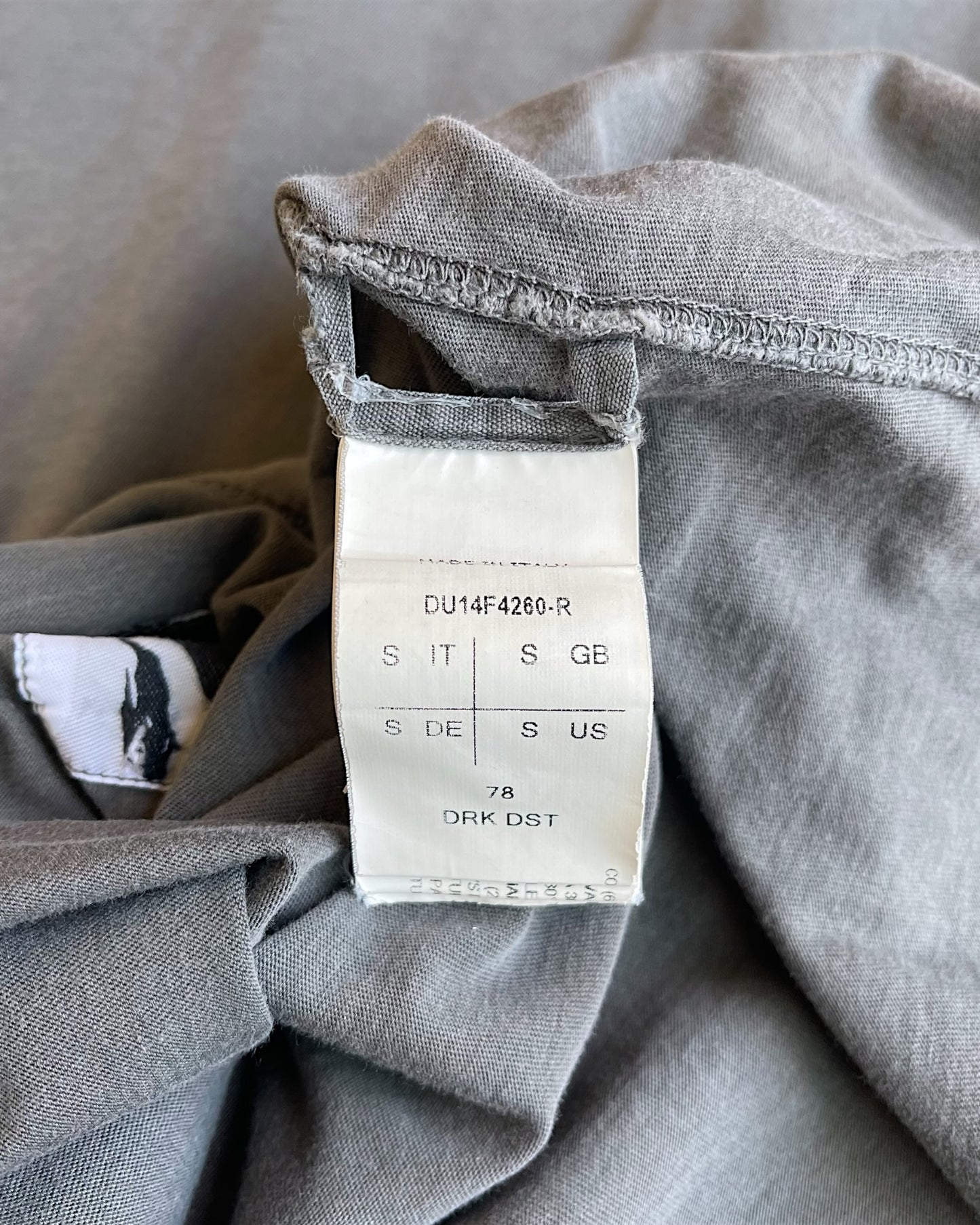 Rick Owens Drkshdw FW14 Dark Dust Long Sleeve Long T-Shirt