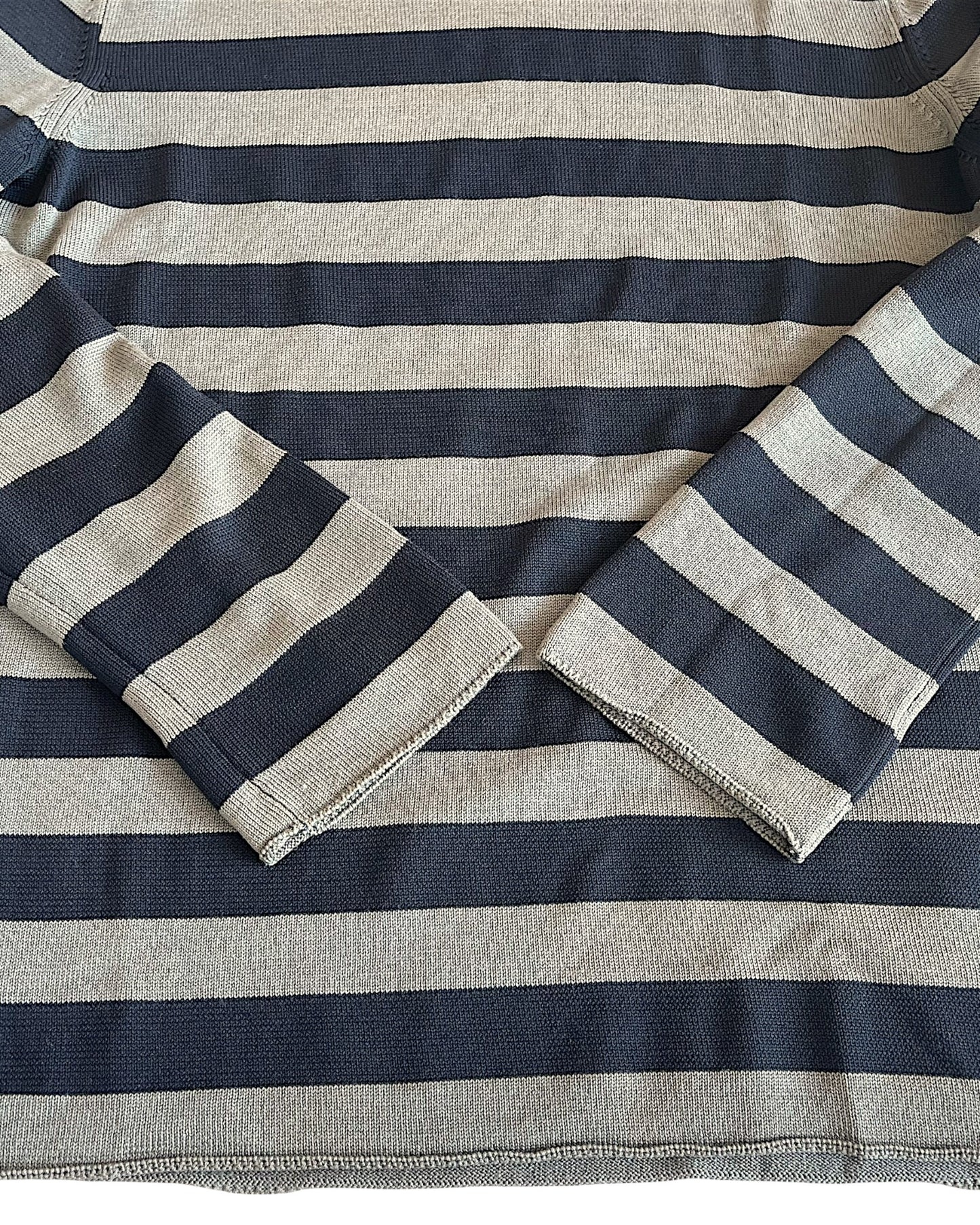 Comme Des Garcons SHIRT Over-Dyed Wool/Poly Striped Sweater