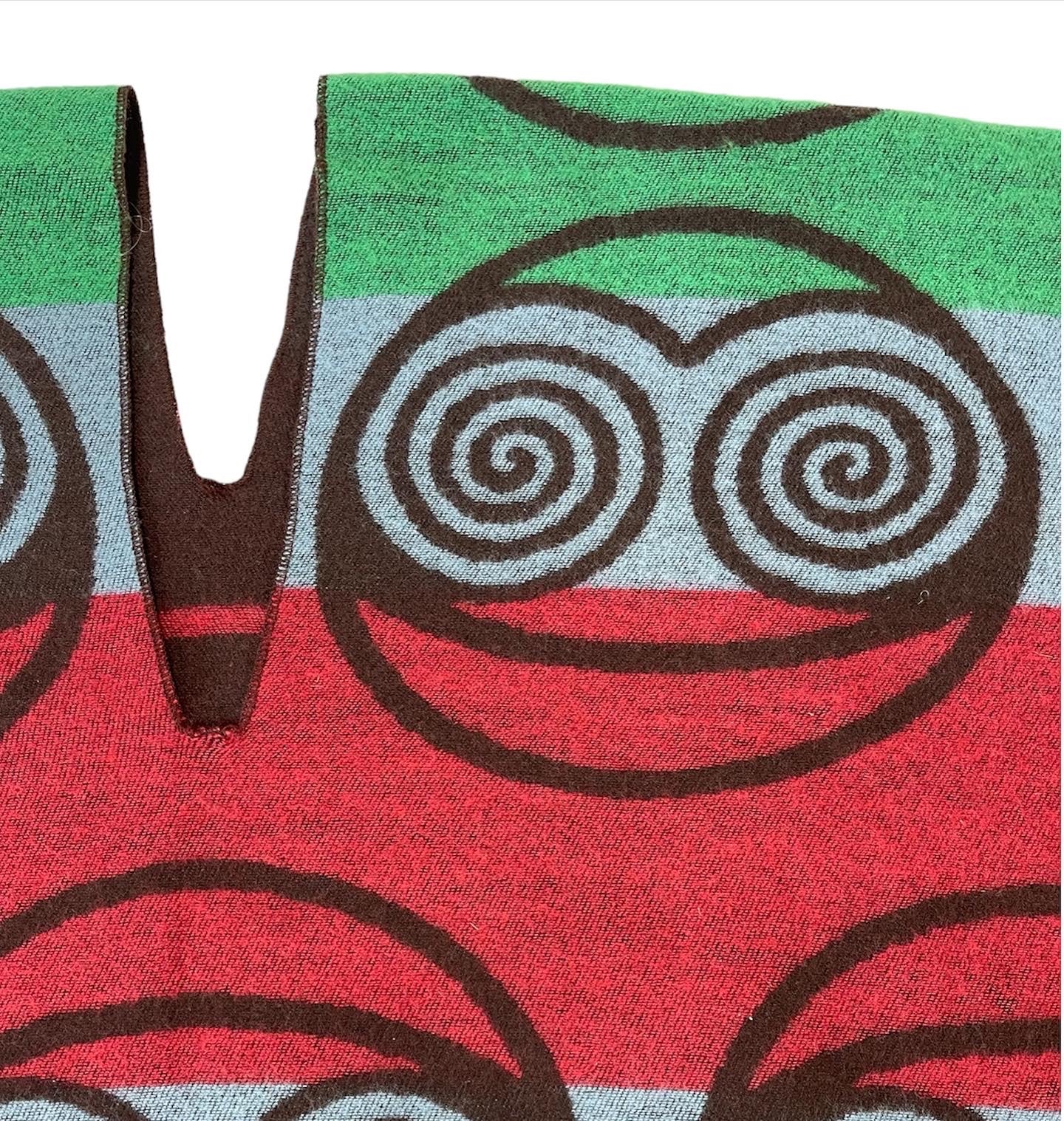 Walter Van Beirendonck Swirl Puk Puk Wool Poncho