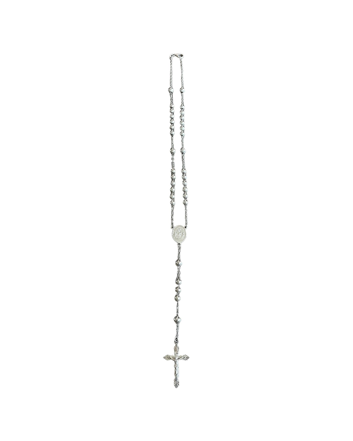 Dolce & Gabbana .925 Sterling Silver Cross Rosary Necklace