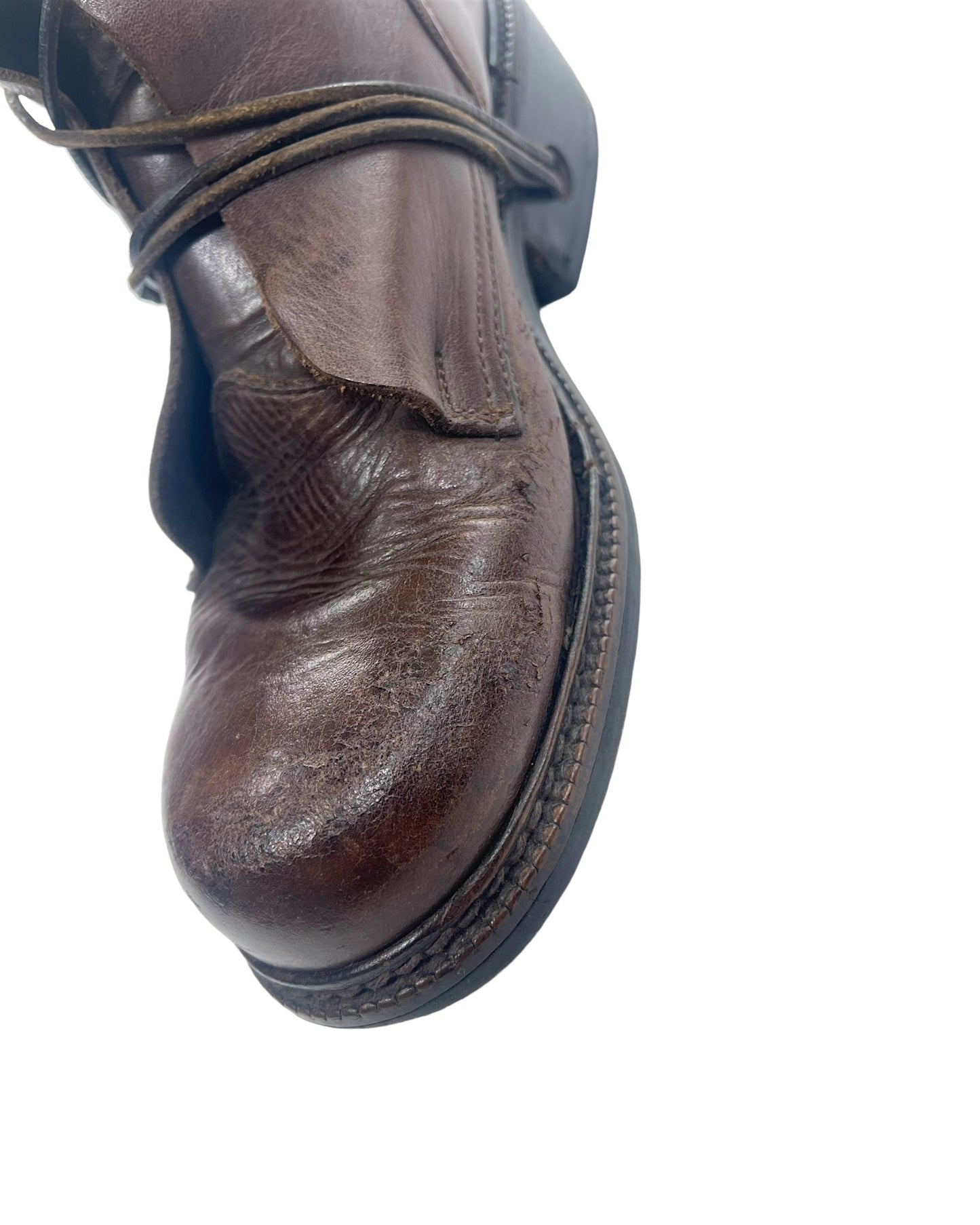 Dirk Bikkembergs AW94 Lace Through Heel Leather Boots