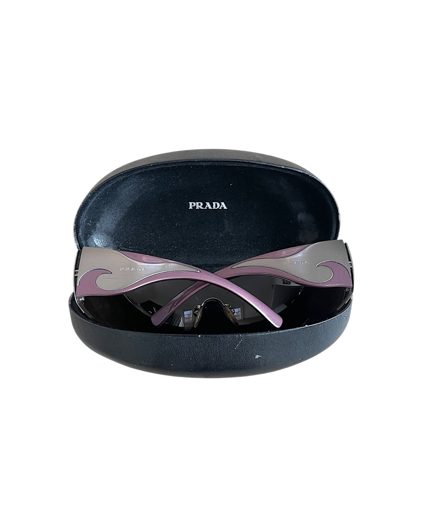 Prada 2000s Flame Wave Shield Sunglasses