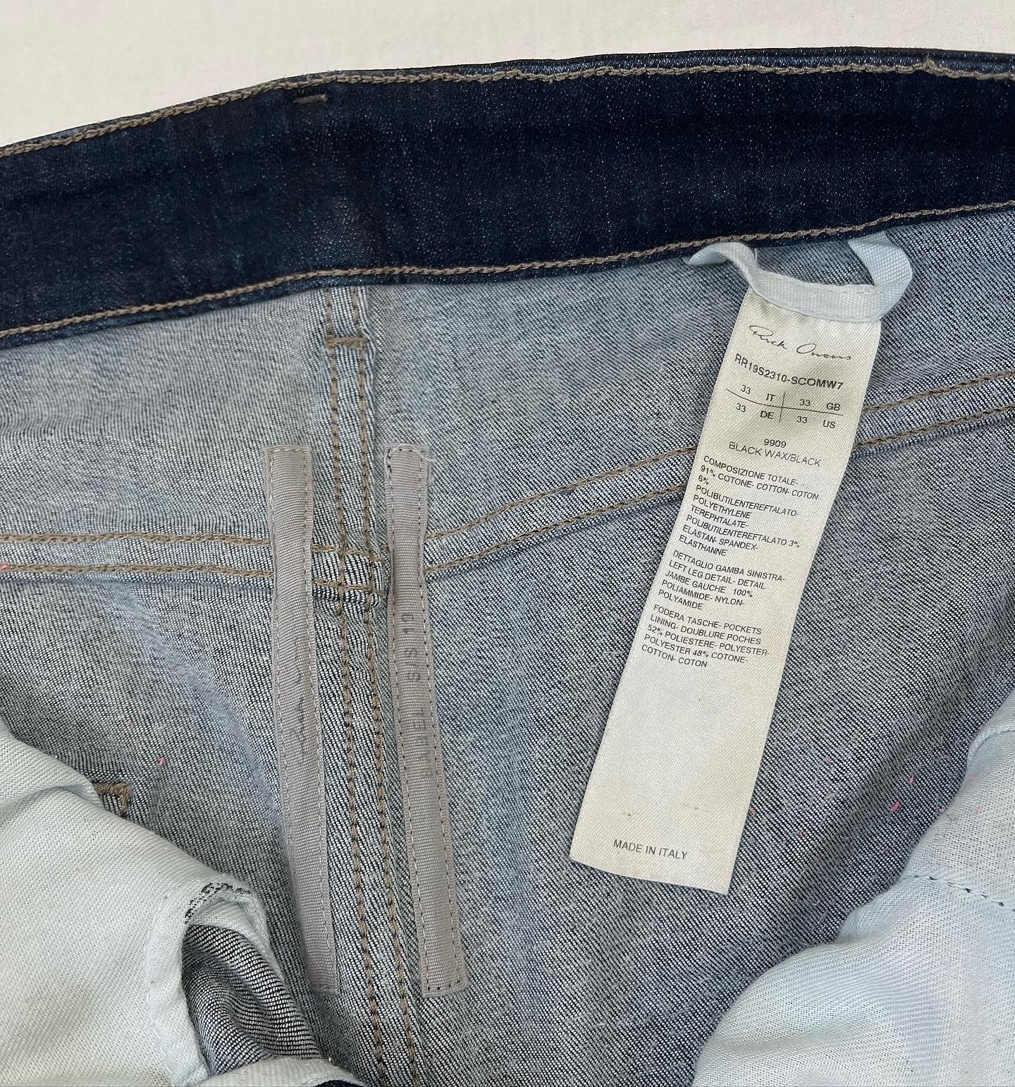 SS19 Rick Owens “Babel” Tyrone Patchwork Cropped Denim