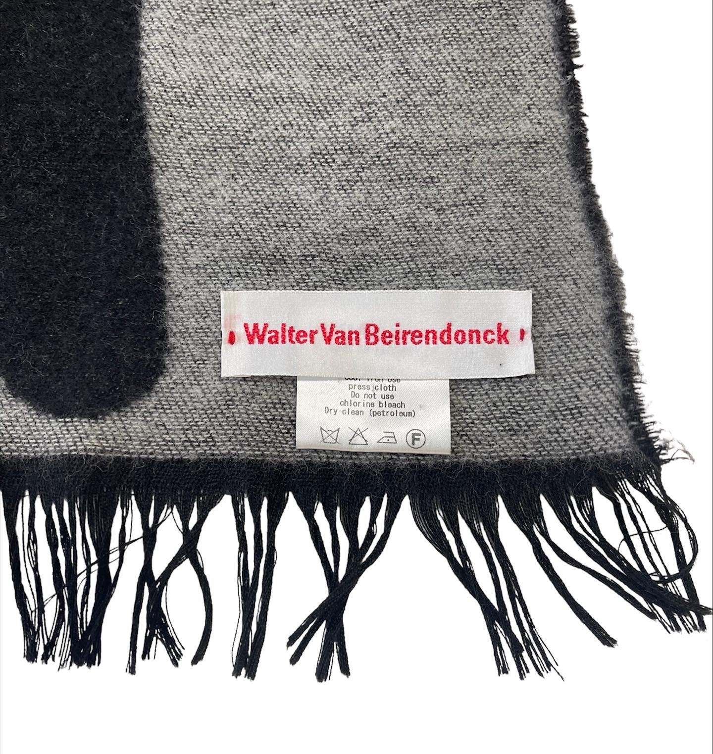 Walter Van Beirendonck Swirl Puk Puk Wool Poncho