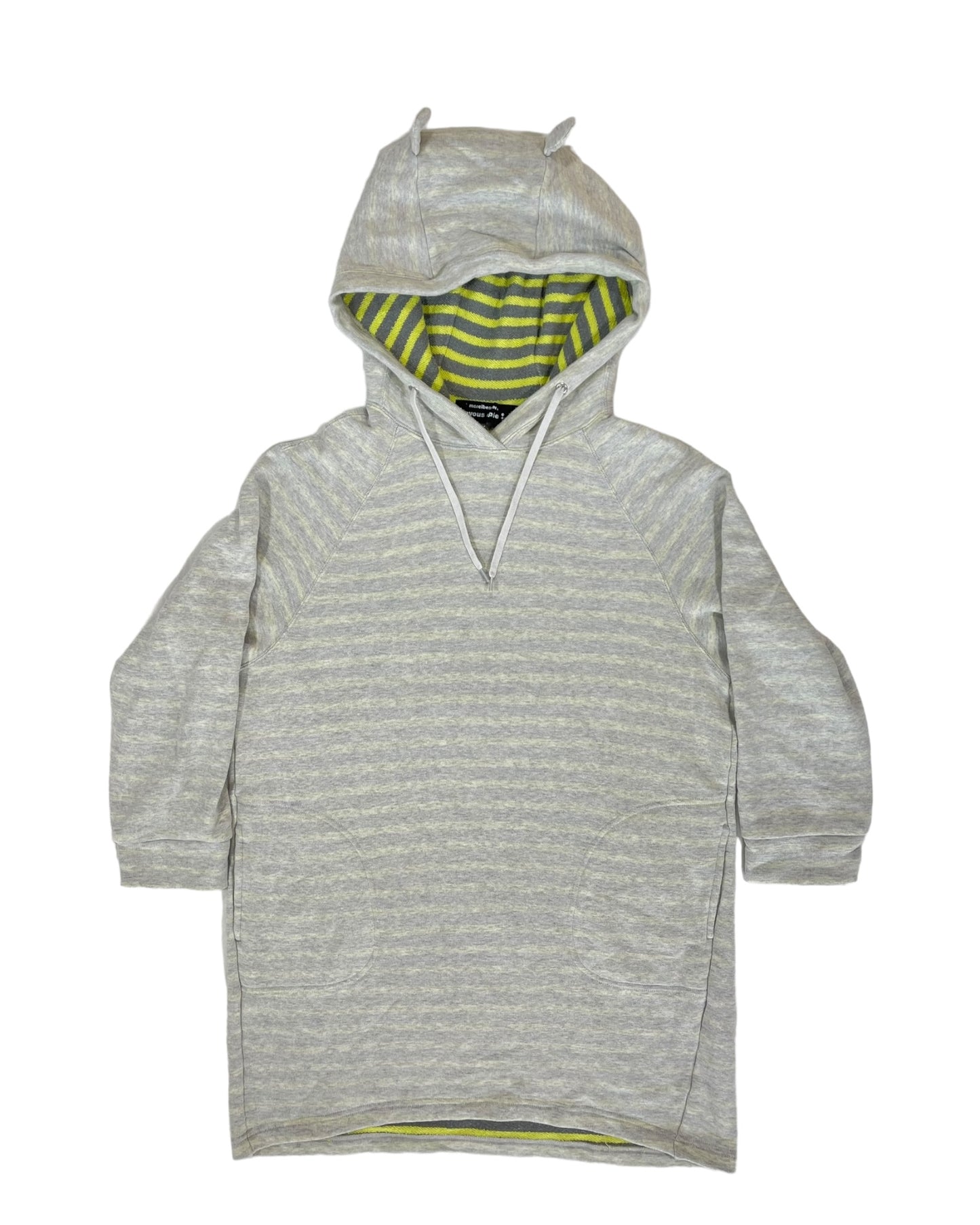 Mercibeaucoup Ears Hoodie Striped Long Sweatshirt