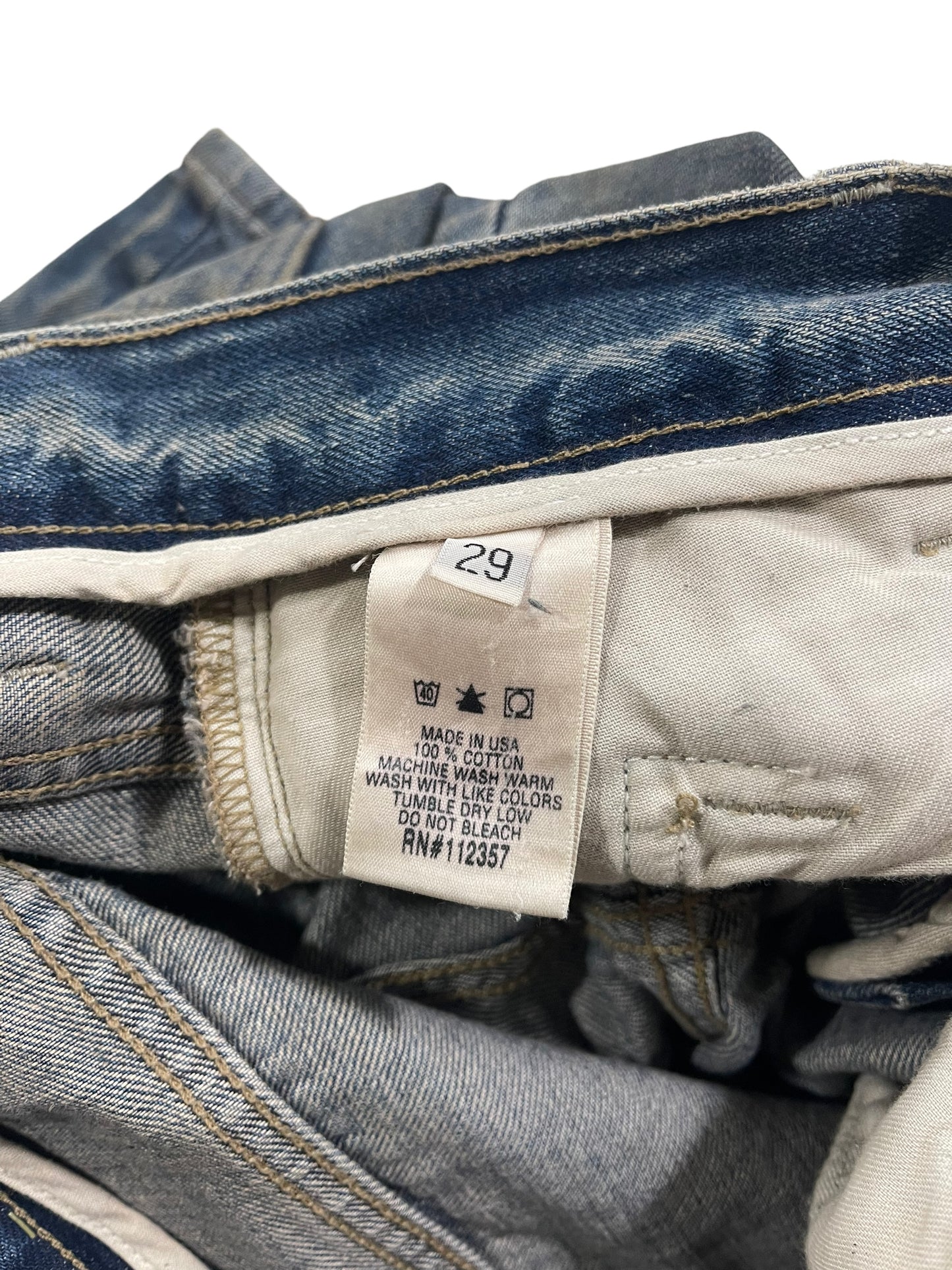 Rick Owens SLAB 2000s Waxed Mud Wash Distressed Denim Jeans